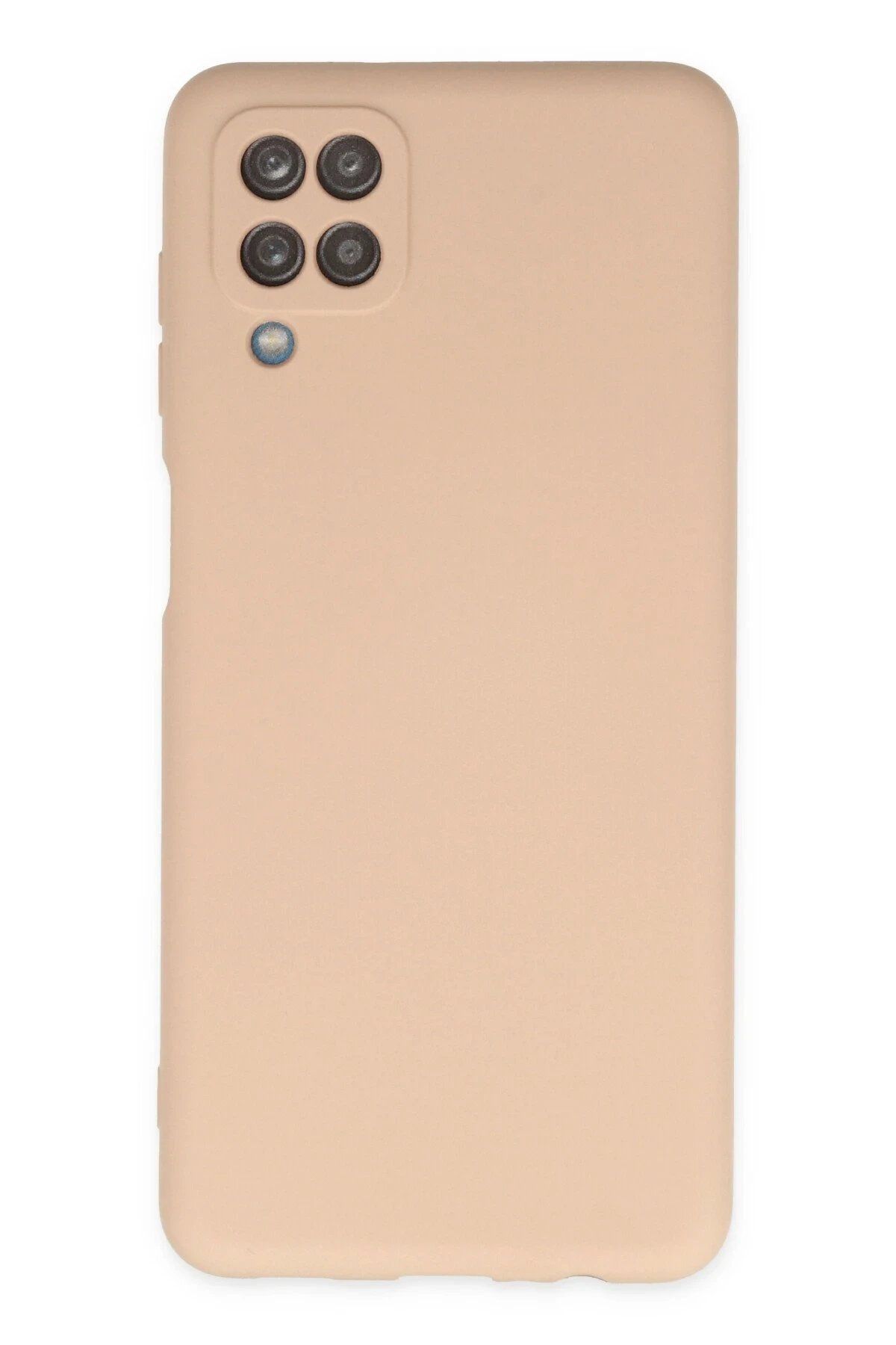 Toptan Bulurum Samsung Galaxy A12 Kılıf Nano içi Kadife Silikon - Pudra