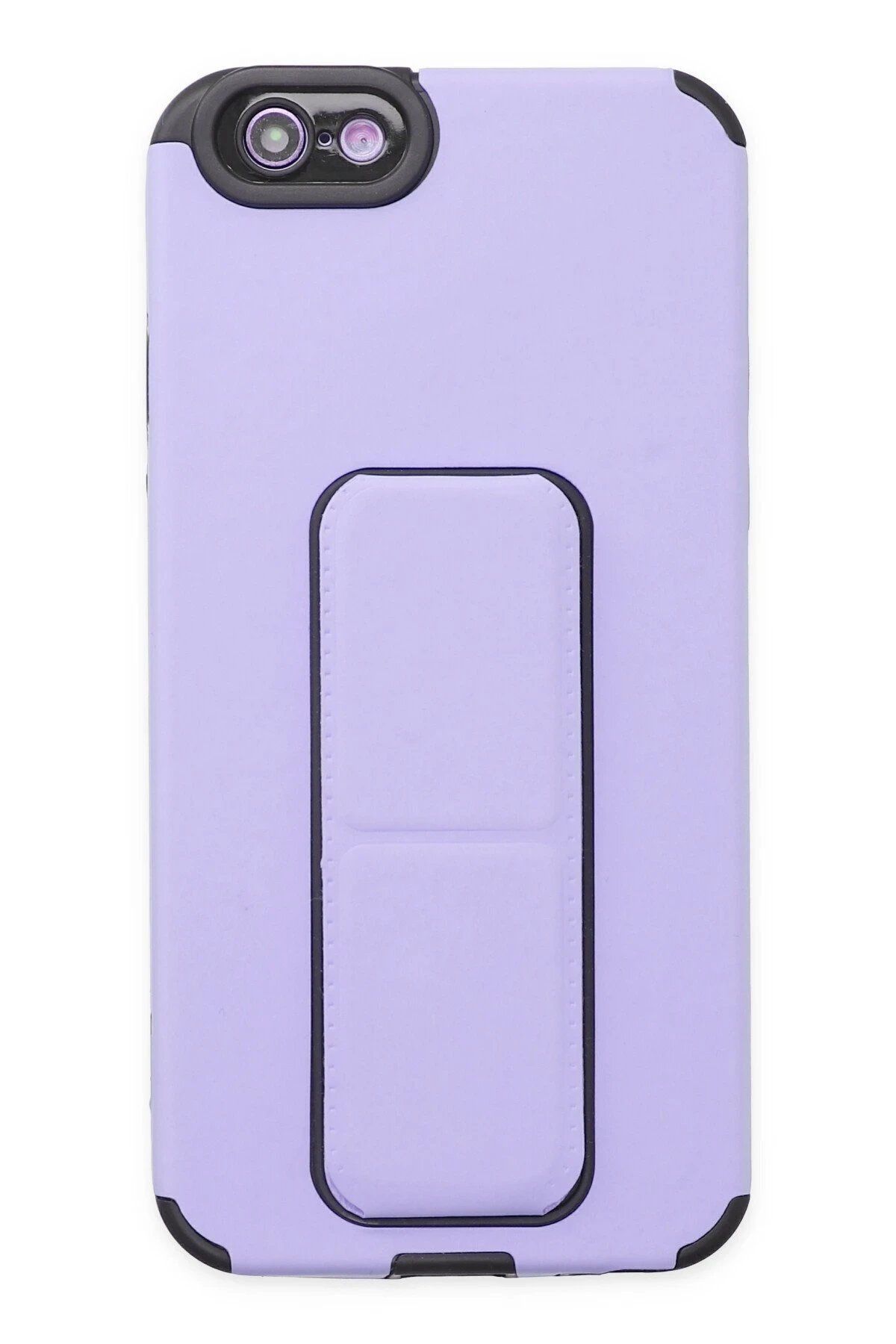 Toptan Bulurum iPhone 6 Kılıf Mega Standlı Silikon - Lila