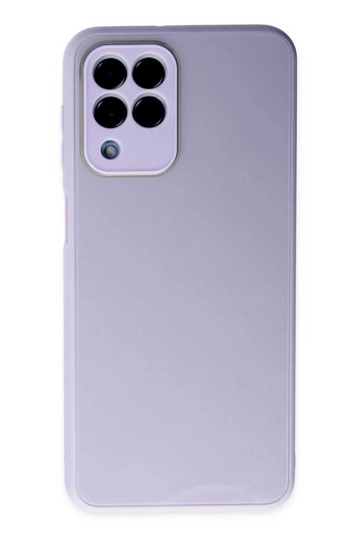 Toptan Bulurum Samsung Galaxy M33 Kılıf Glass Kapak - Lila