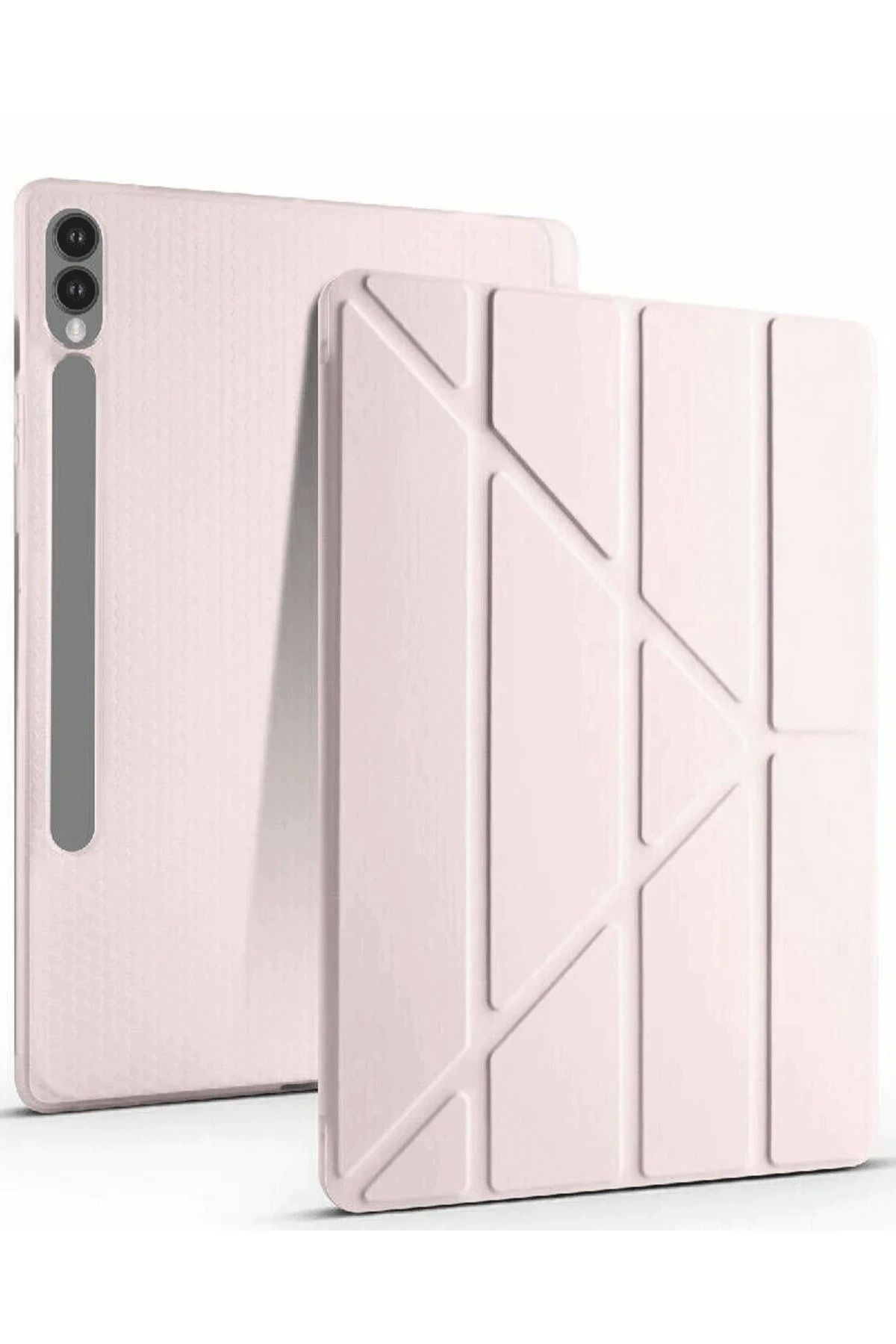 Butik BFS Samsung Galaxy X610 Tab S9 FE Plus 12.4 Kılıf Kalemlikli Mars Tablet Kılıfı - Rose Gold