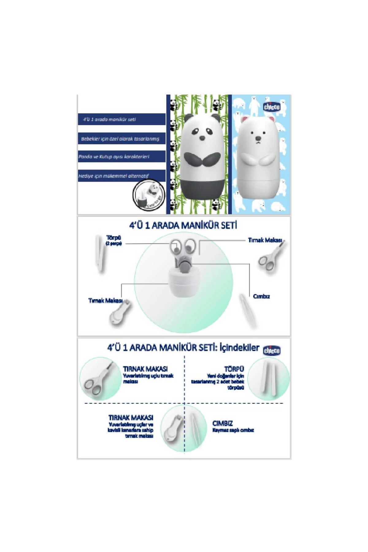 Fırsatkolik Mey İthalat® Bebek Tırnak Bakım Seti Panda fotoğrafı 4 (önizleme)
