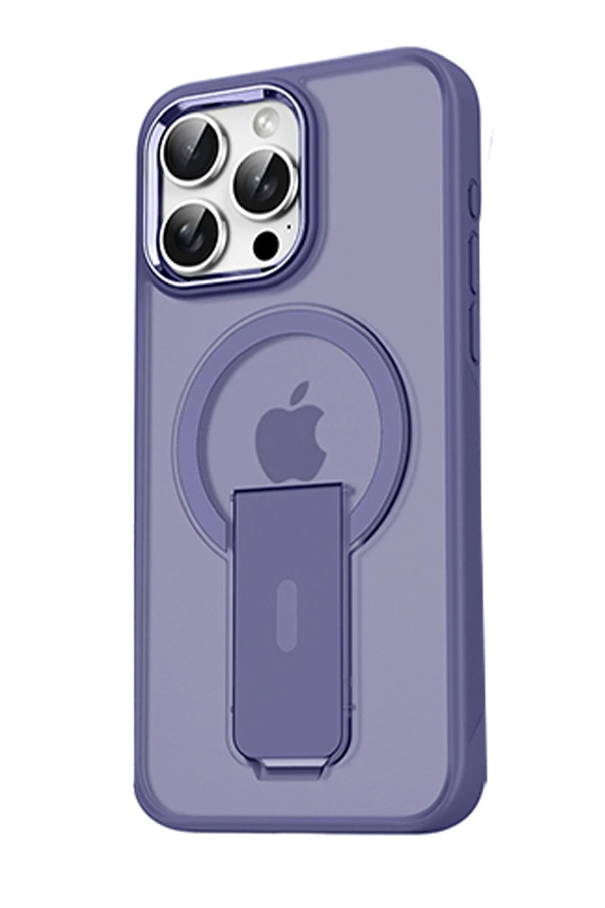 Vita Premio BFS iPhone 15 Pro Tork Magsafe Standlı Kapak - Derin Mor