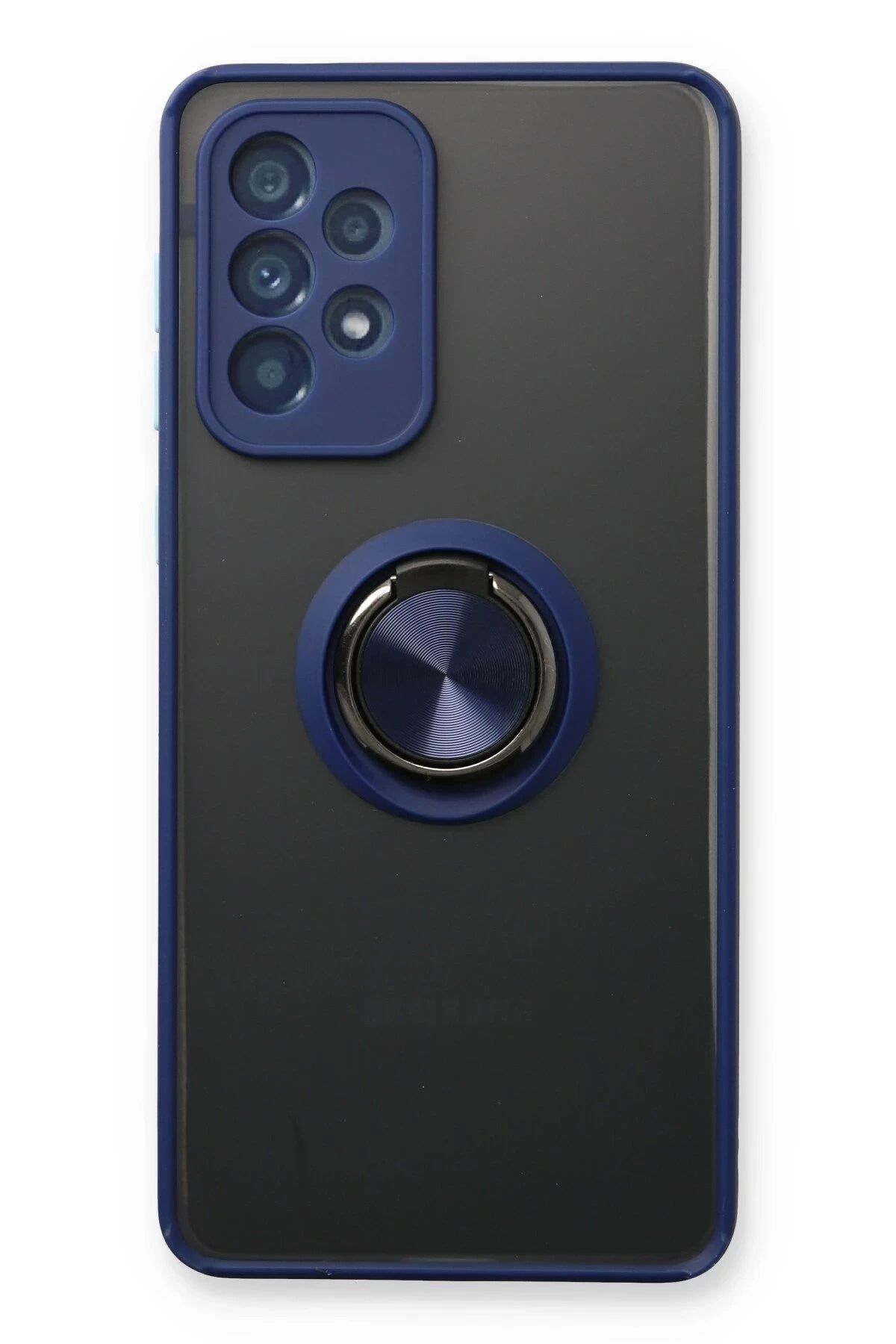 Vita Premio BFS Samsung Galaxy A73 5G Kılıf Montreal Yüzüklü Silikon Kapak - Lacivert