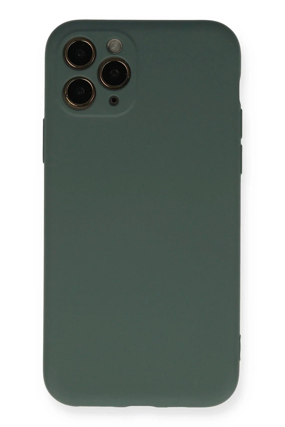 Vita Premio BFS iPhone 11 Pro Kılıf Nano içi Kadife Silikon - Koyu Yeşil