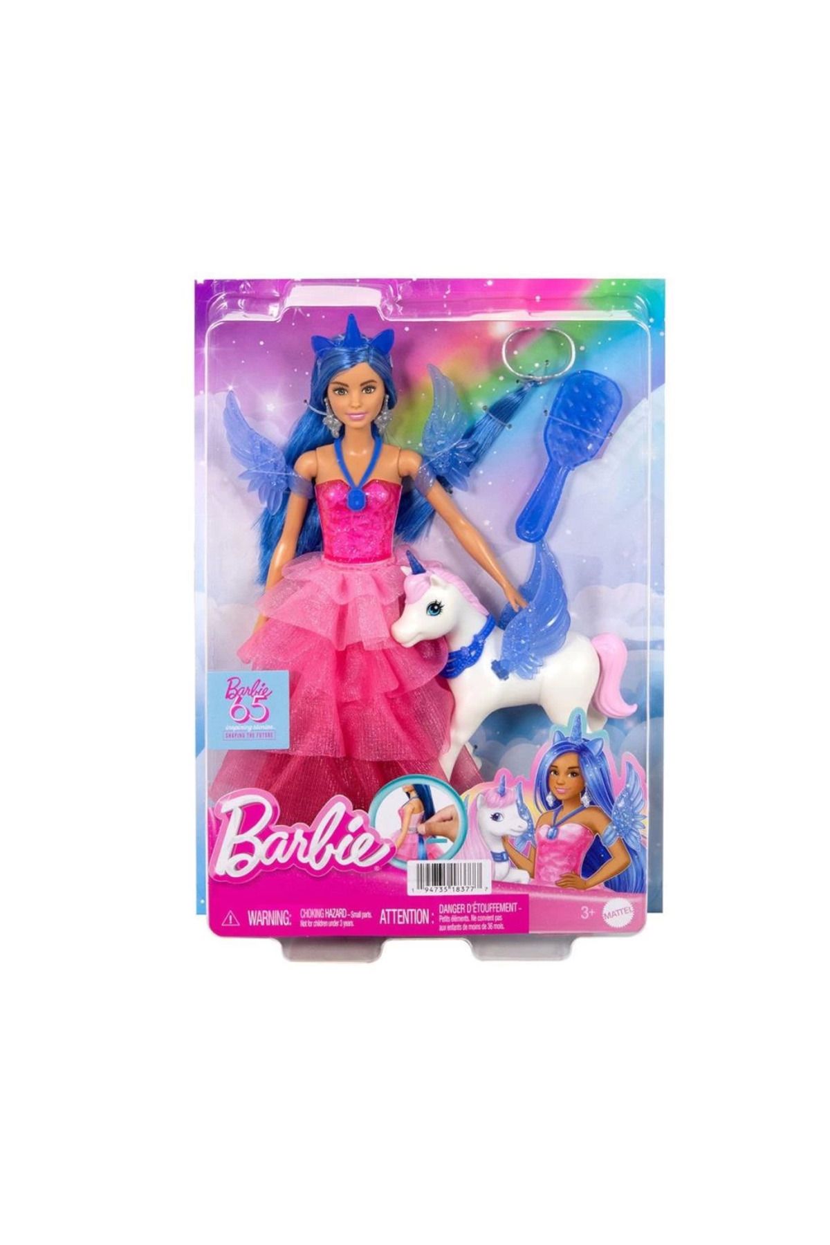 adden BFS HRR16 Barbie Mavi Saçlı Prenses Bebek