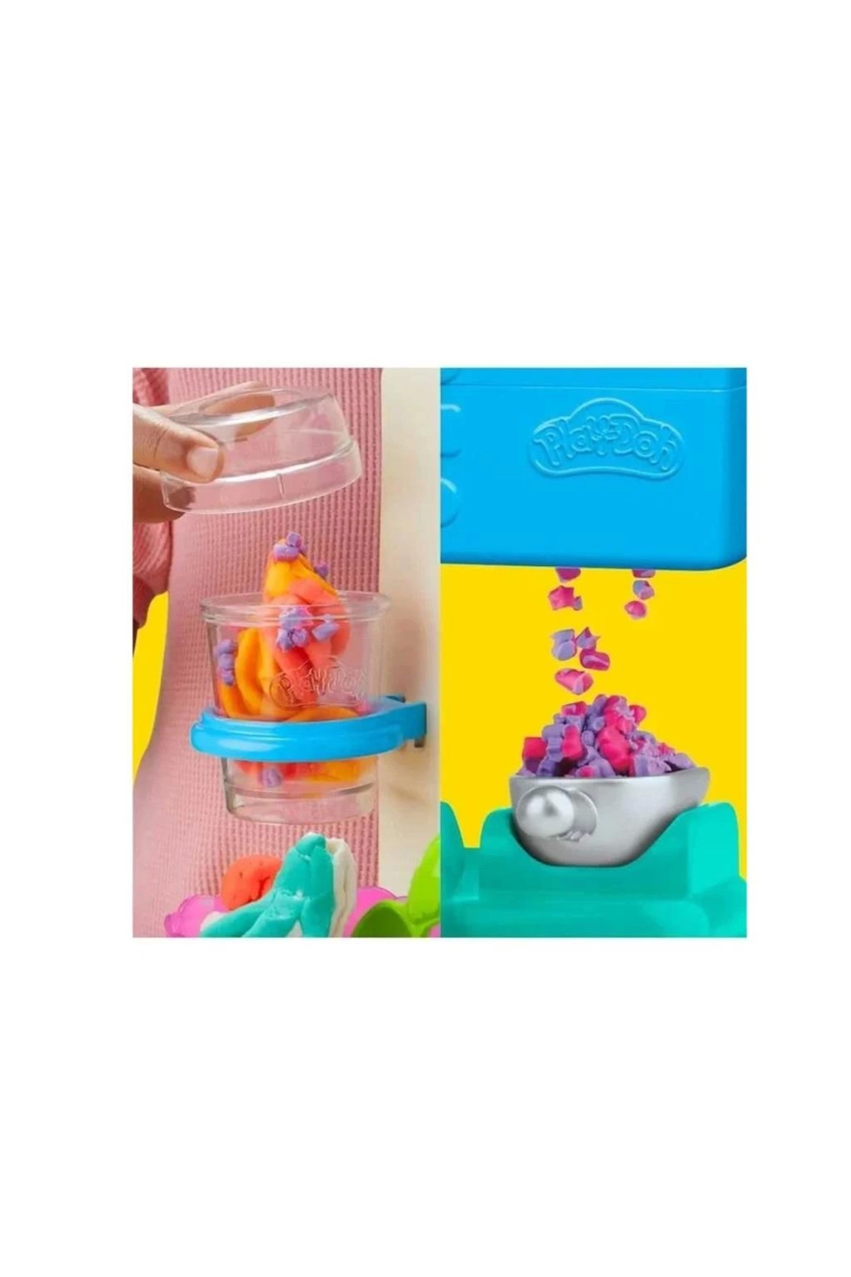 بِفز G0028 مجموعه بازی ساز بستنی رنگین‌کمانی پلی‌دو + ۳ سال