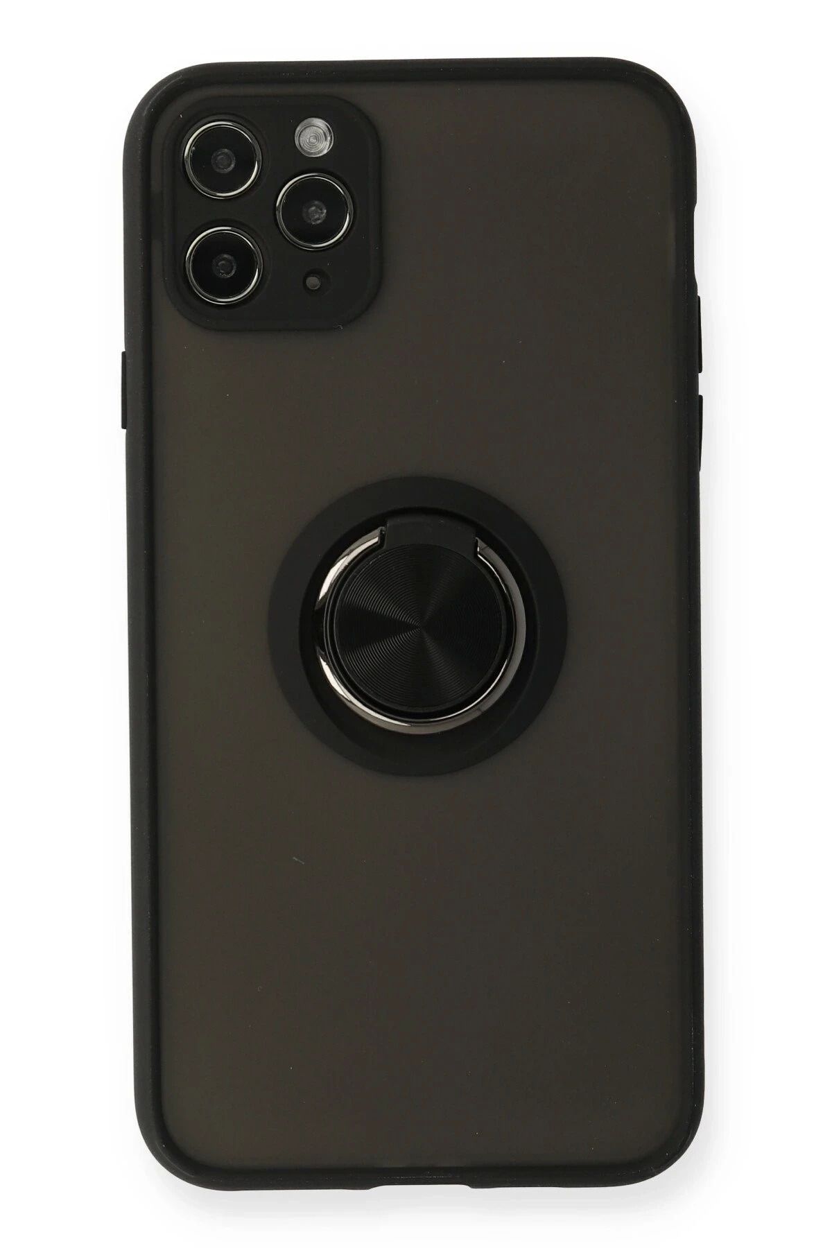 Vita Premio BFS iPhone 11 Pro Kılıf Montreal Yüzüklü Silikon Kapak - Siyah