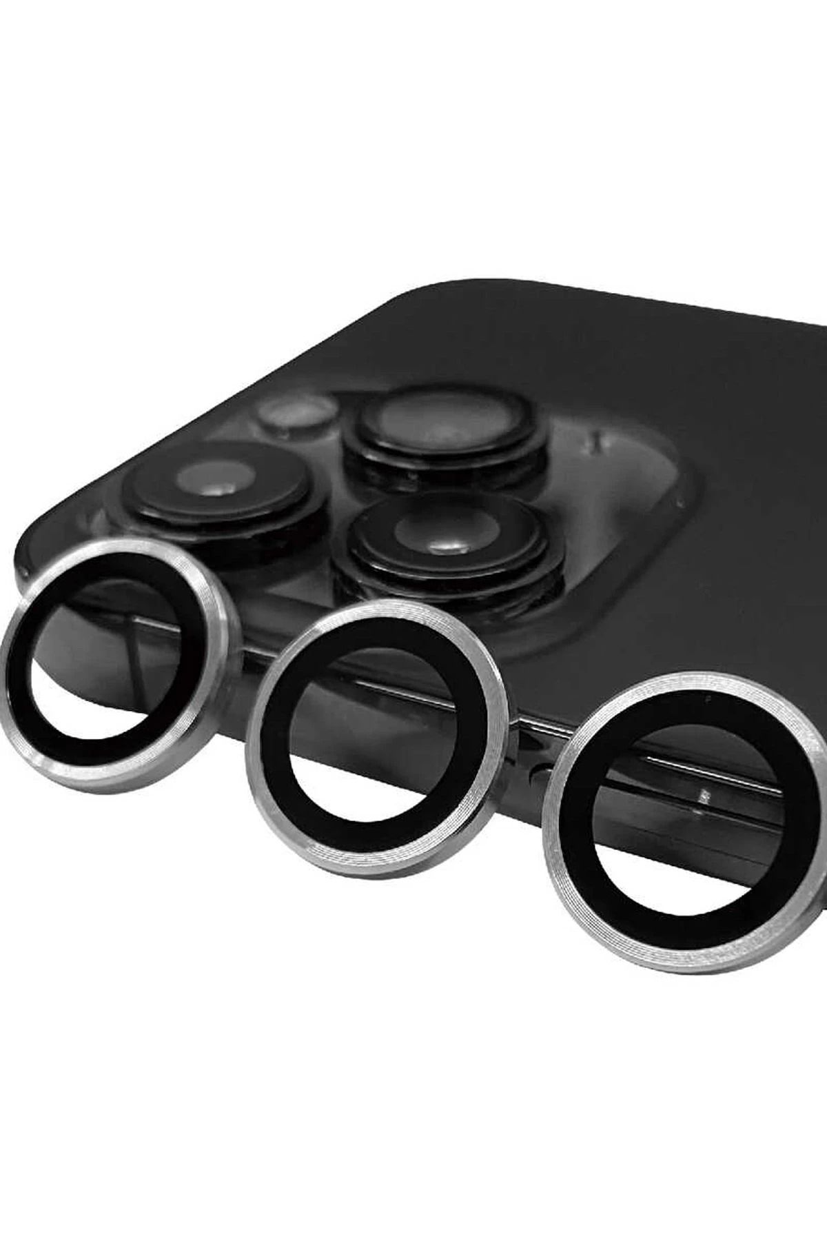 Vita Premio BFS iPhone 15 Pro Max Raze Metal Kamera Lens - Gümüş