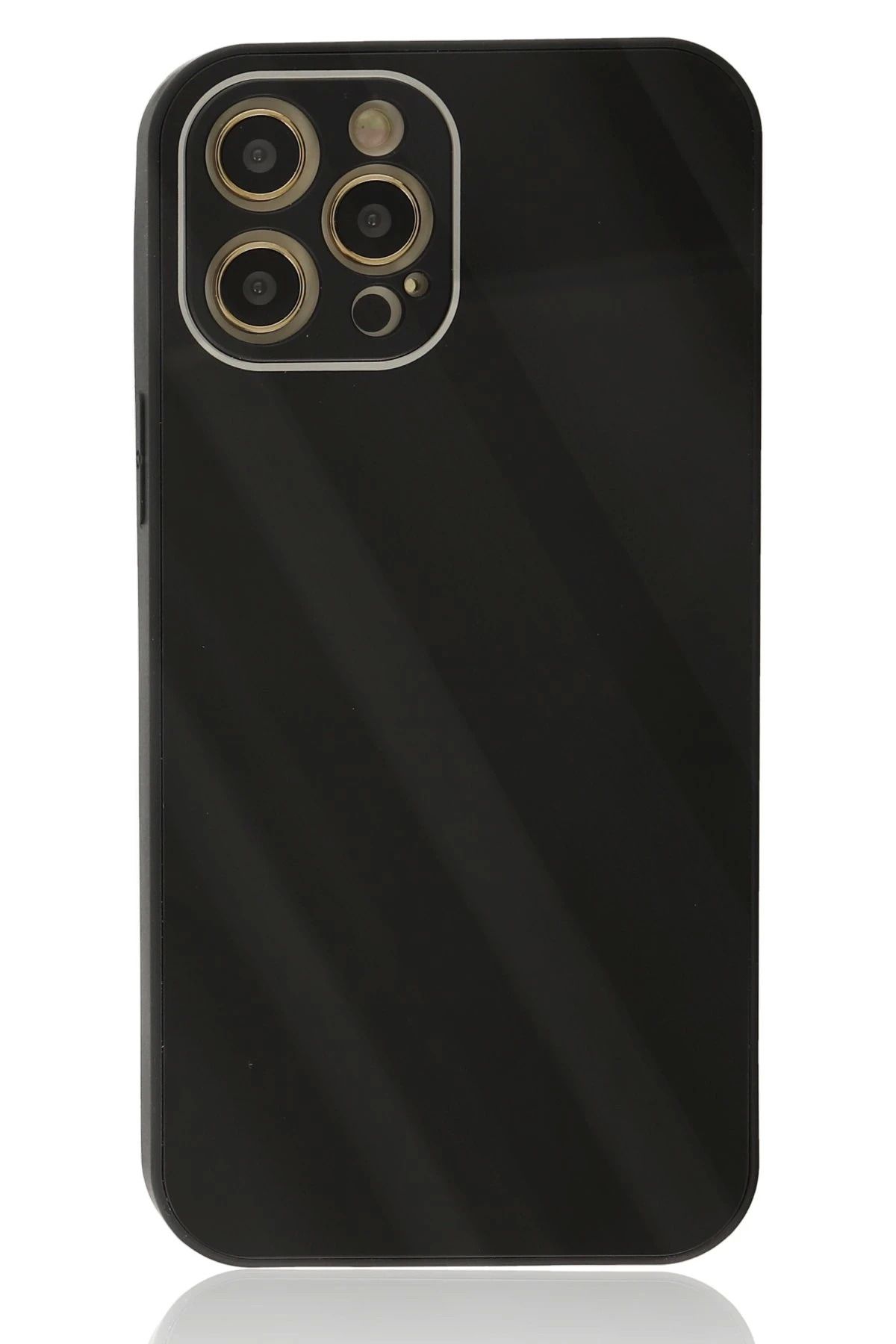 Vita Premio BFS iPhone 12 Pro Max Kılıf Glass Kapak - Siyah