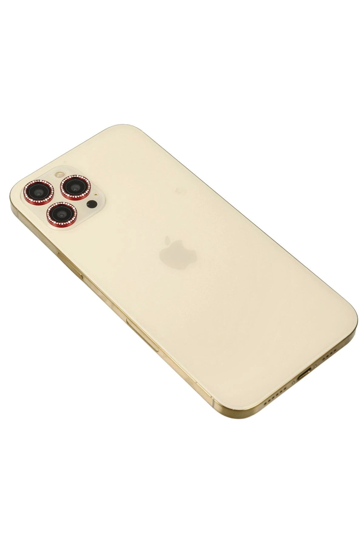 Vita Premio BFS iPhone 12 Pro Max Diamond Kamera Lens - Kırmızı Uyumlu