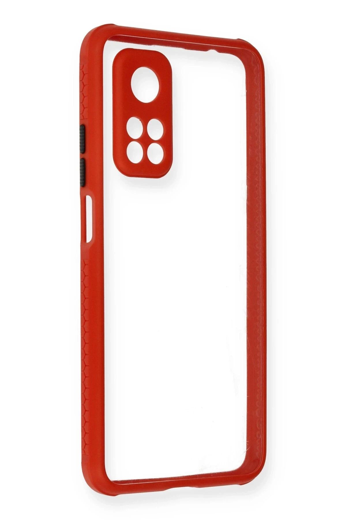 Vita Premio BFS Xiaomi Mi 10T Pro Kılıf Miami Şeffaf Silikon - Kırmızı