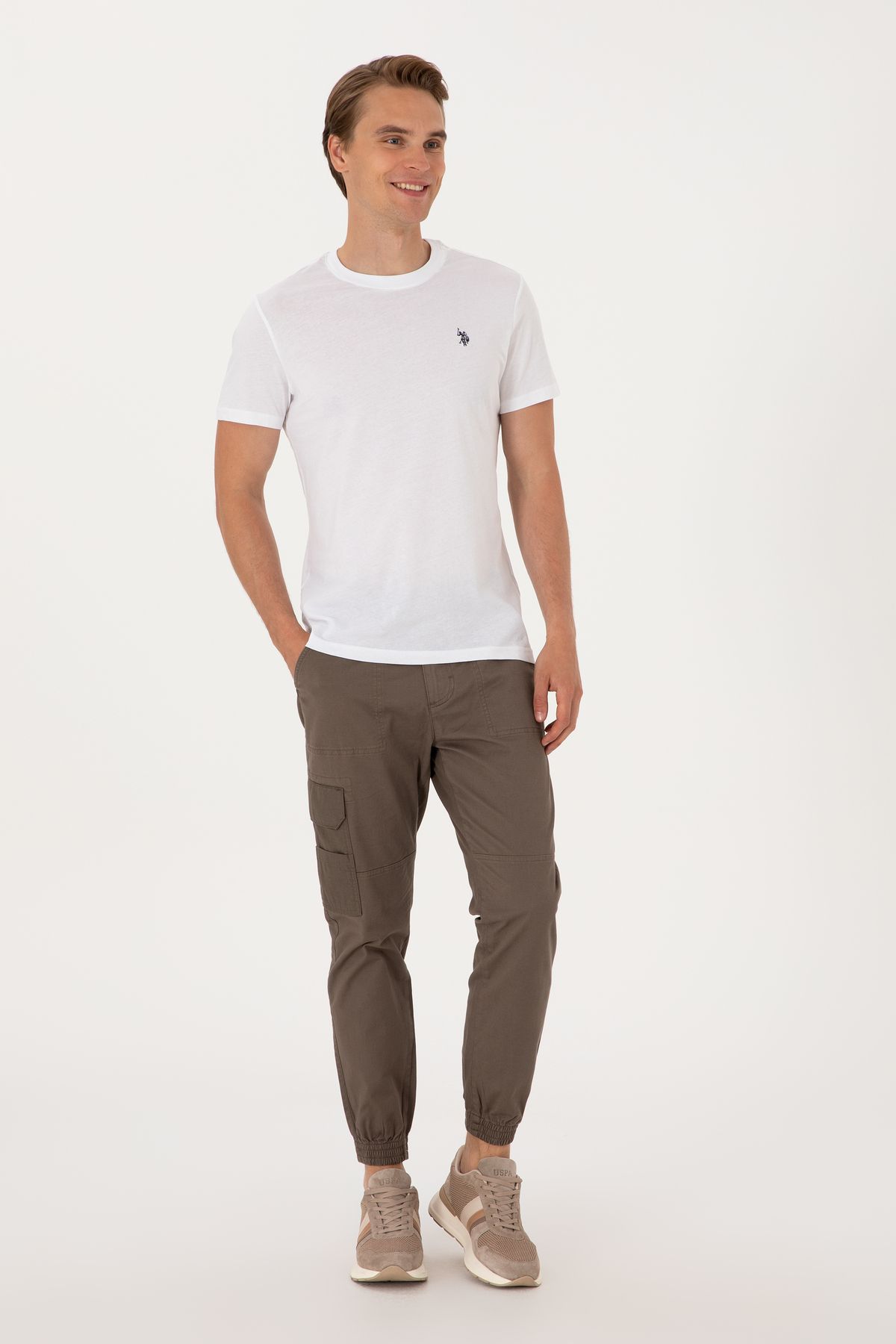 U.S. Polo Assn. Erkek Vizon Kanvas Pantolon 50301012-VR052