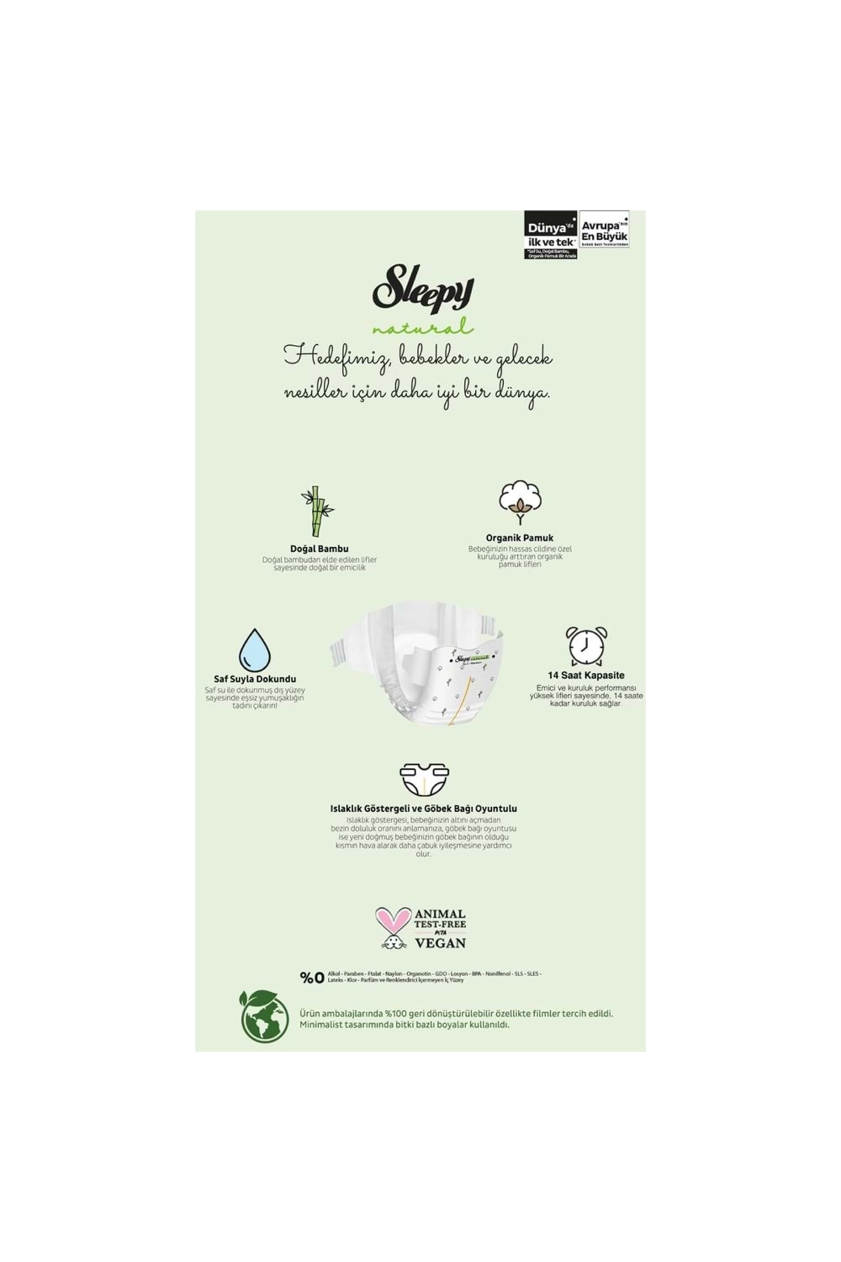 پوشک نوزاد طبیعی و خواب‌آور Bfs، بسته بزرگ، سایز ۲-۵ کیلوگرم، ۱۰۰ عدد