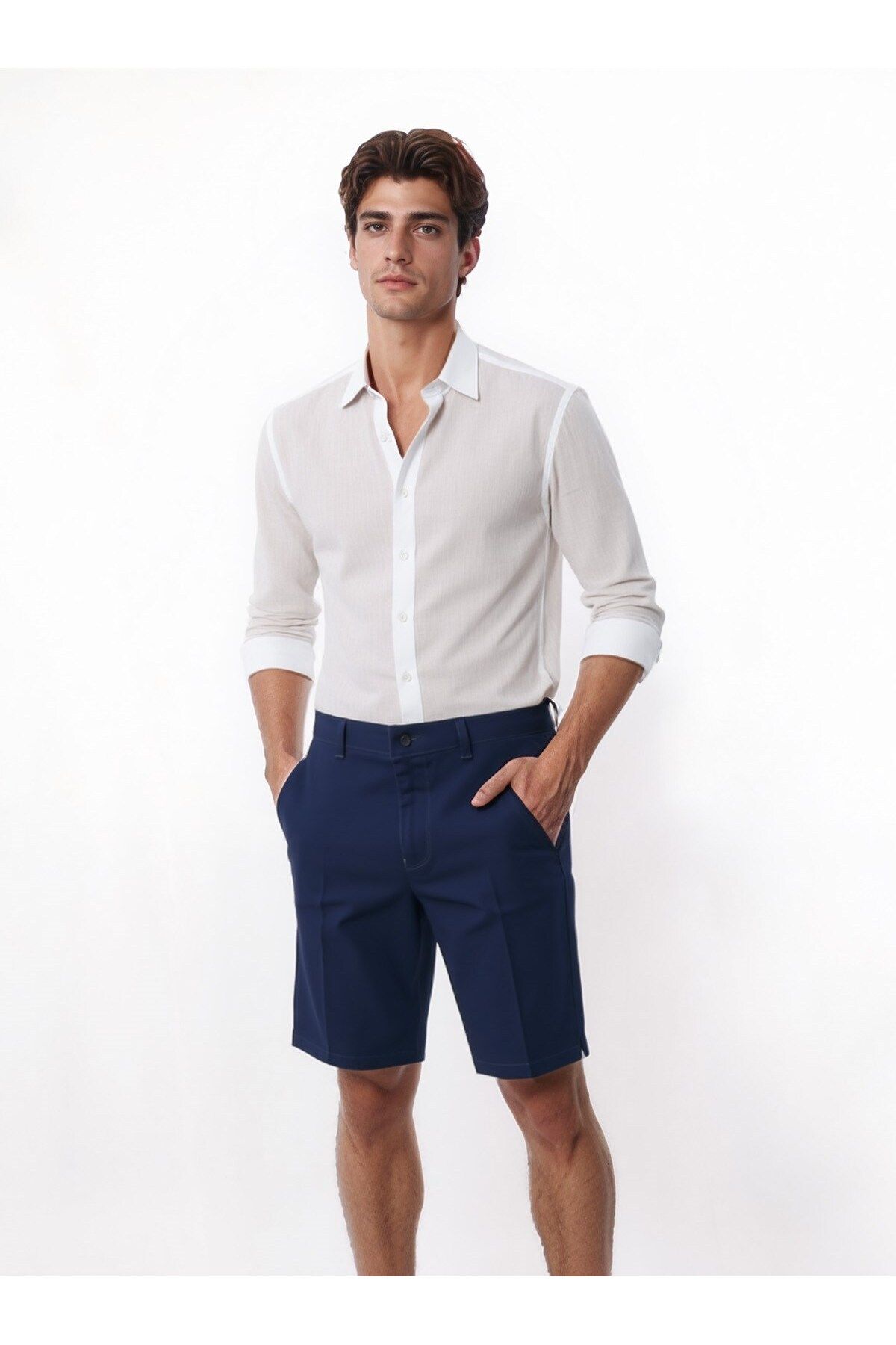 Velvarde /SLIM SHORT/ LACİVERT
