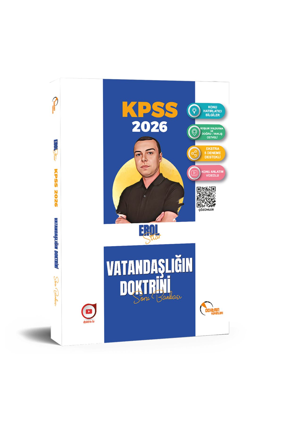 Doktrin Yayınları 2026 KPSS Vatandaşlık Doktrini Soru Bankası Çözümlü / Erol Sitar / Doktrin Yayınları