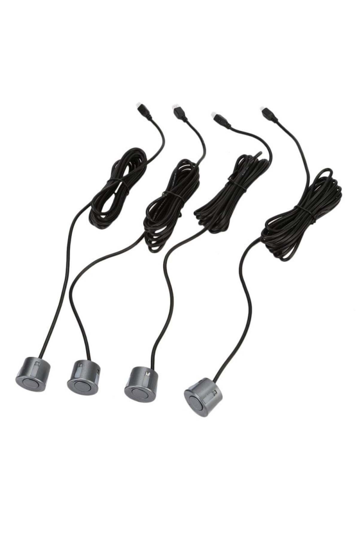TECHSTAR-Car Parking Sensor Set Parktronic Detector Display Radar Monitor 4 Sensors Light Gray 6
