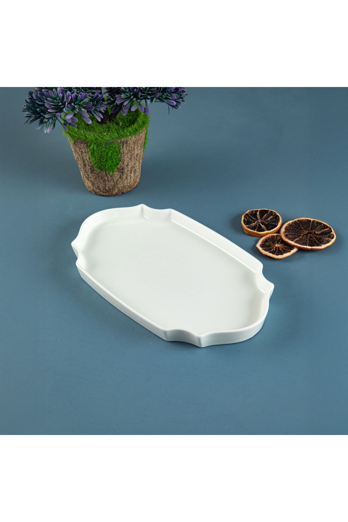 Aryıldız Lunar Kare Oval Servis Tabağı 25 cm