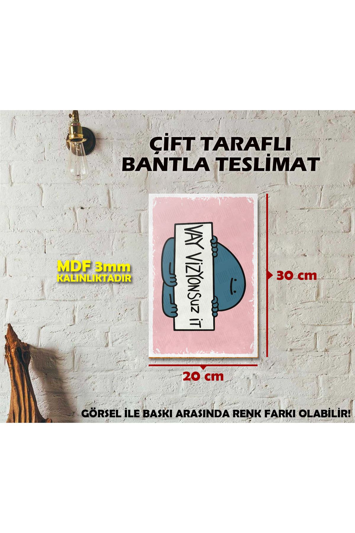 Borambalaj Vay Vizyonsuz İt Mizah Posteri (20x30cm)