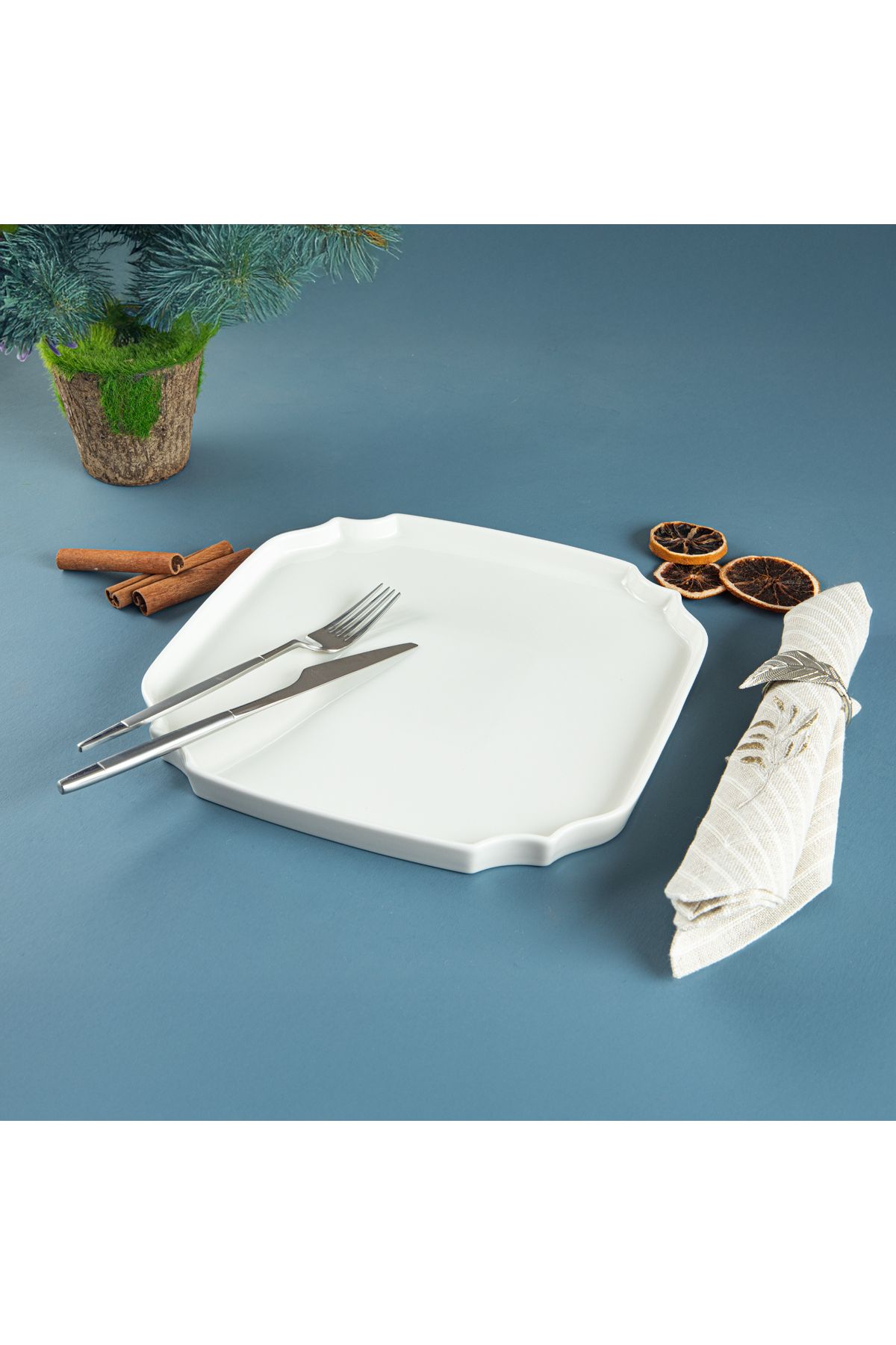 Aryıldız Lunar Kare Servis Tabağı 27 cm