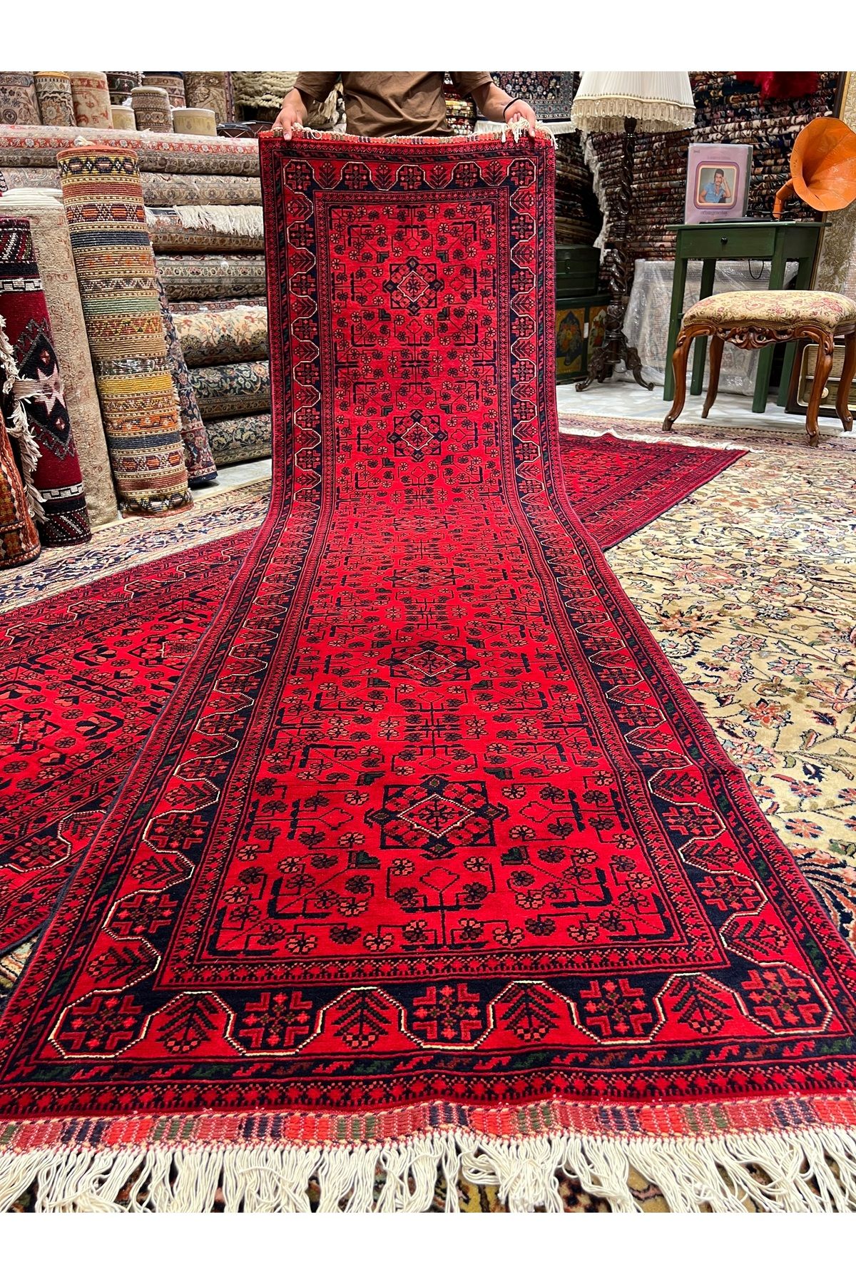 RD RAMAZAN DAĞ EL HALI SANATI El Dokuma Afgan Khamyap Halis Birinci Sınıf Kalite Ebat 290x87