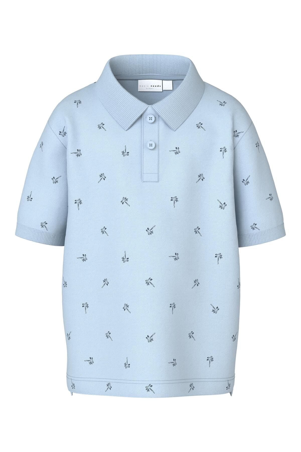 name ıt T-Shirt Polo Yaka Mavi