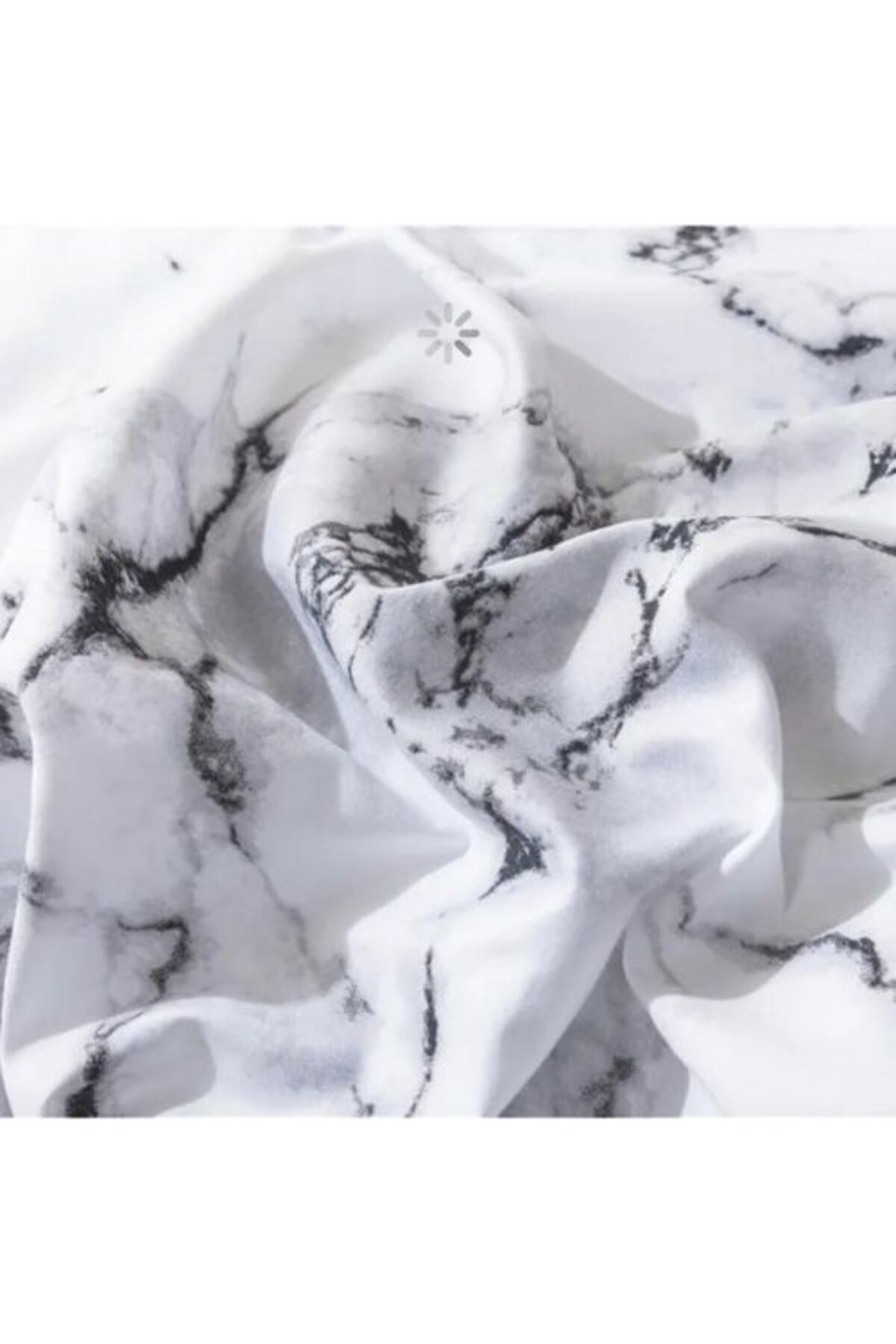 LUNA HOME-Queen/Double size 6 pieces Bedding Set without filler, Marble Design Grey Color 3