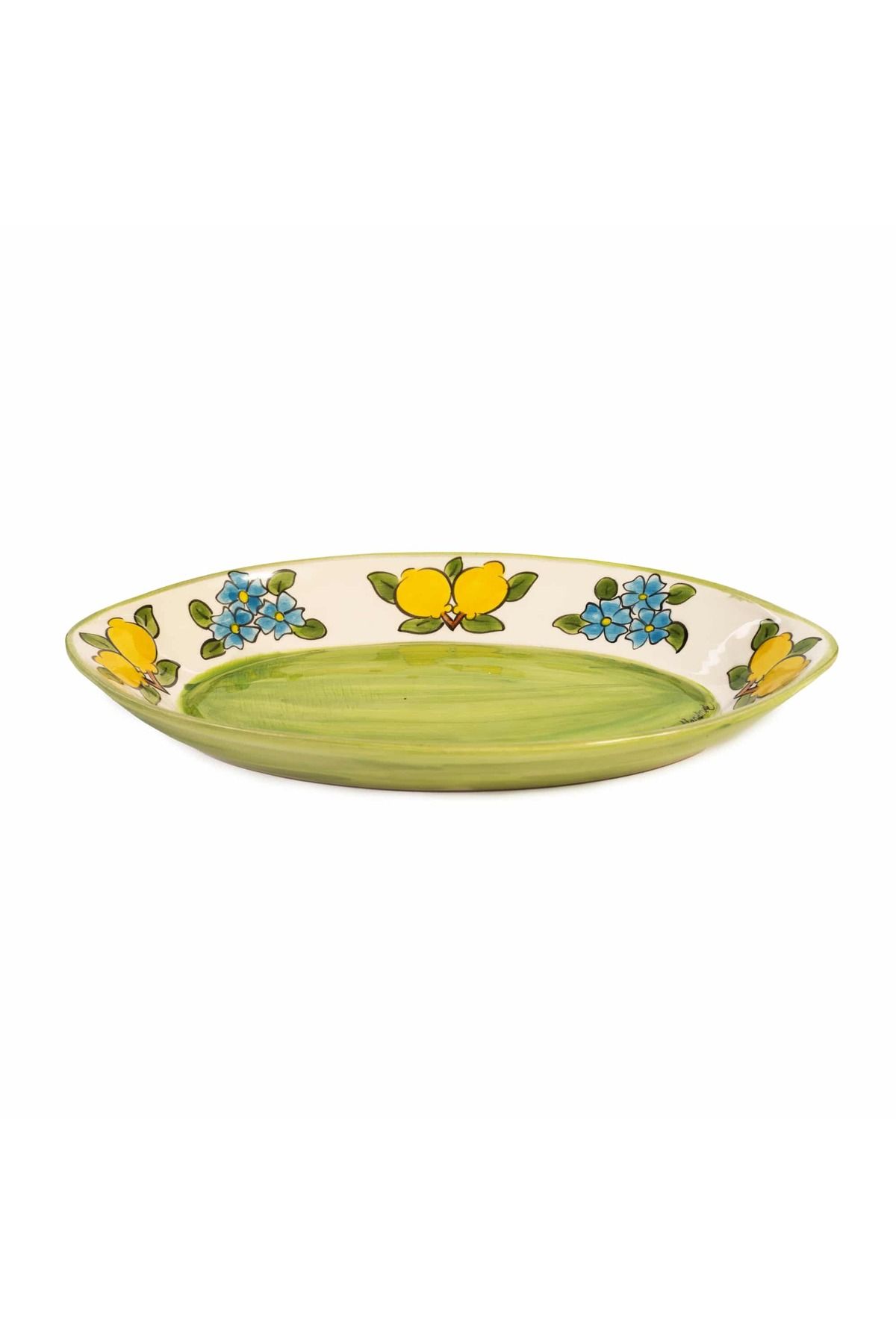shop Happy Citrons Collection Yeşil Kayık Tabak