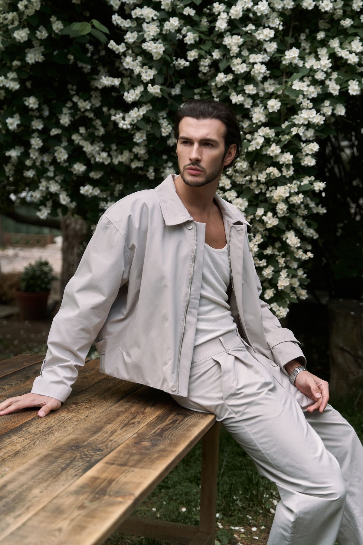 MAİ COLLECTİON Sergio Düğmeli Gri Erkek Pantolon