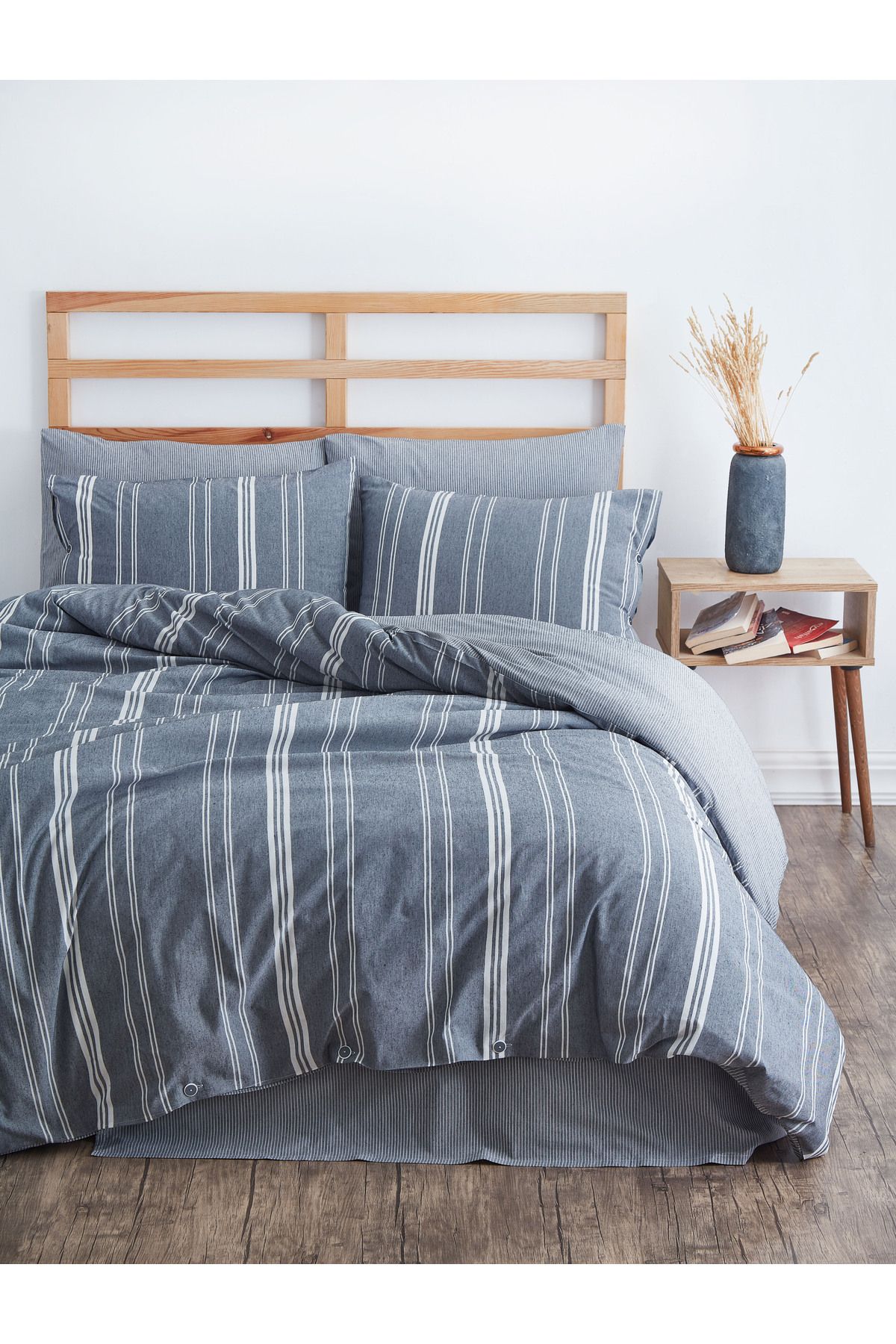 HOME MOD STORE NATUREL DOKUMA ÇİFT KİŞİLİK 4 YASTIK KILIFLI ÇEYİZLİK NEVRESİM TAKIMI
