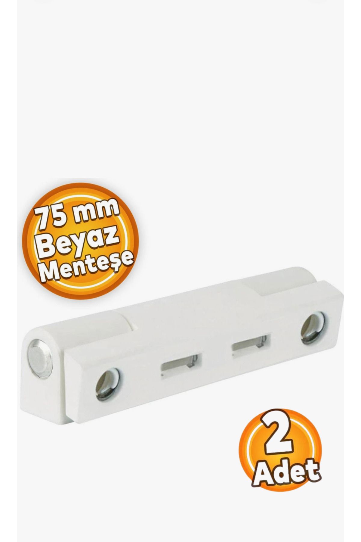 HUZUR Pvc Pimapen Pencere Menteşesi 75 mm Beyaz (2 Adet)