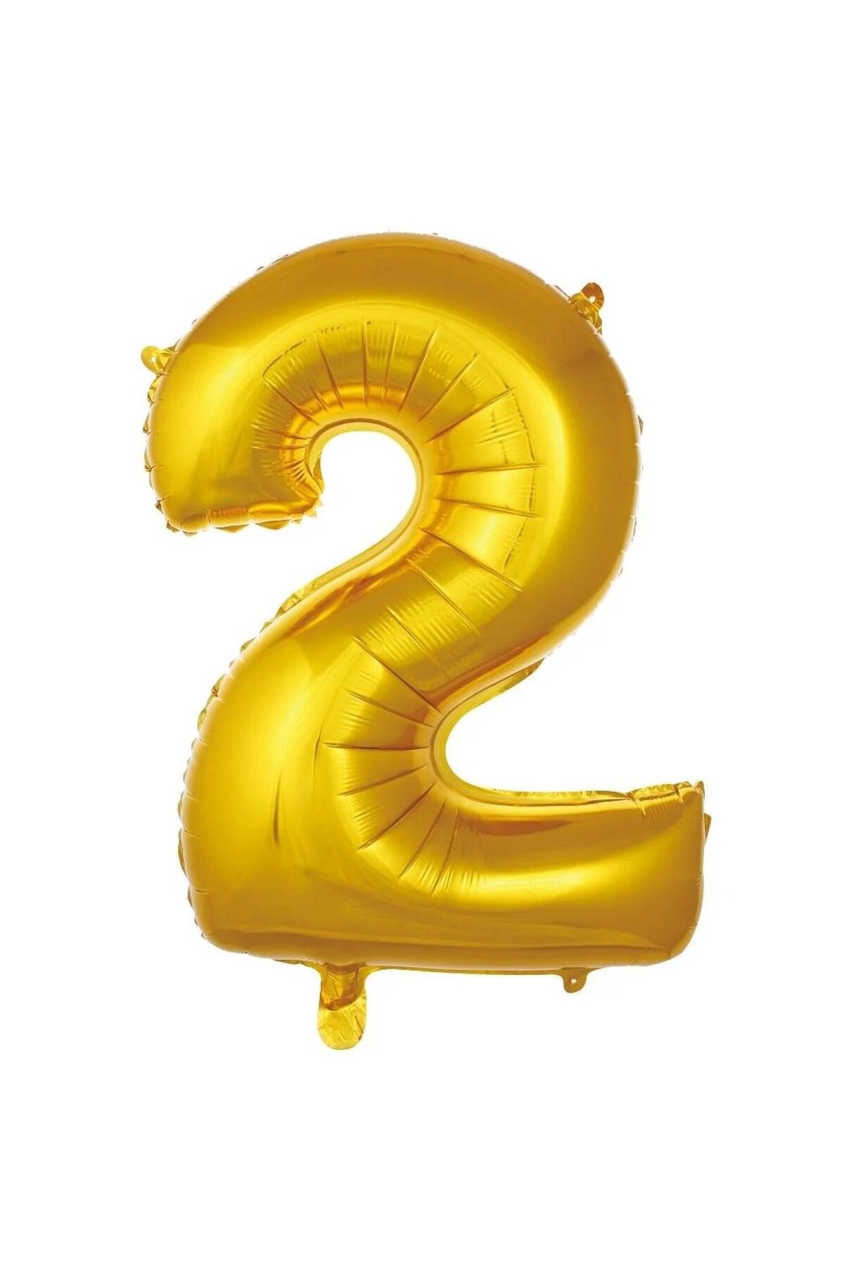 Trend Hediye Sepeti Folyo Balon 2 Rakamı Helyum Balon 76 Cm Gold Renk - 2 Yaş Balon - 2 Rakam Balon
