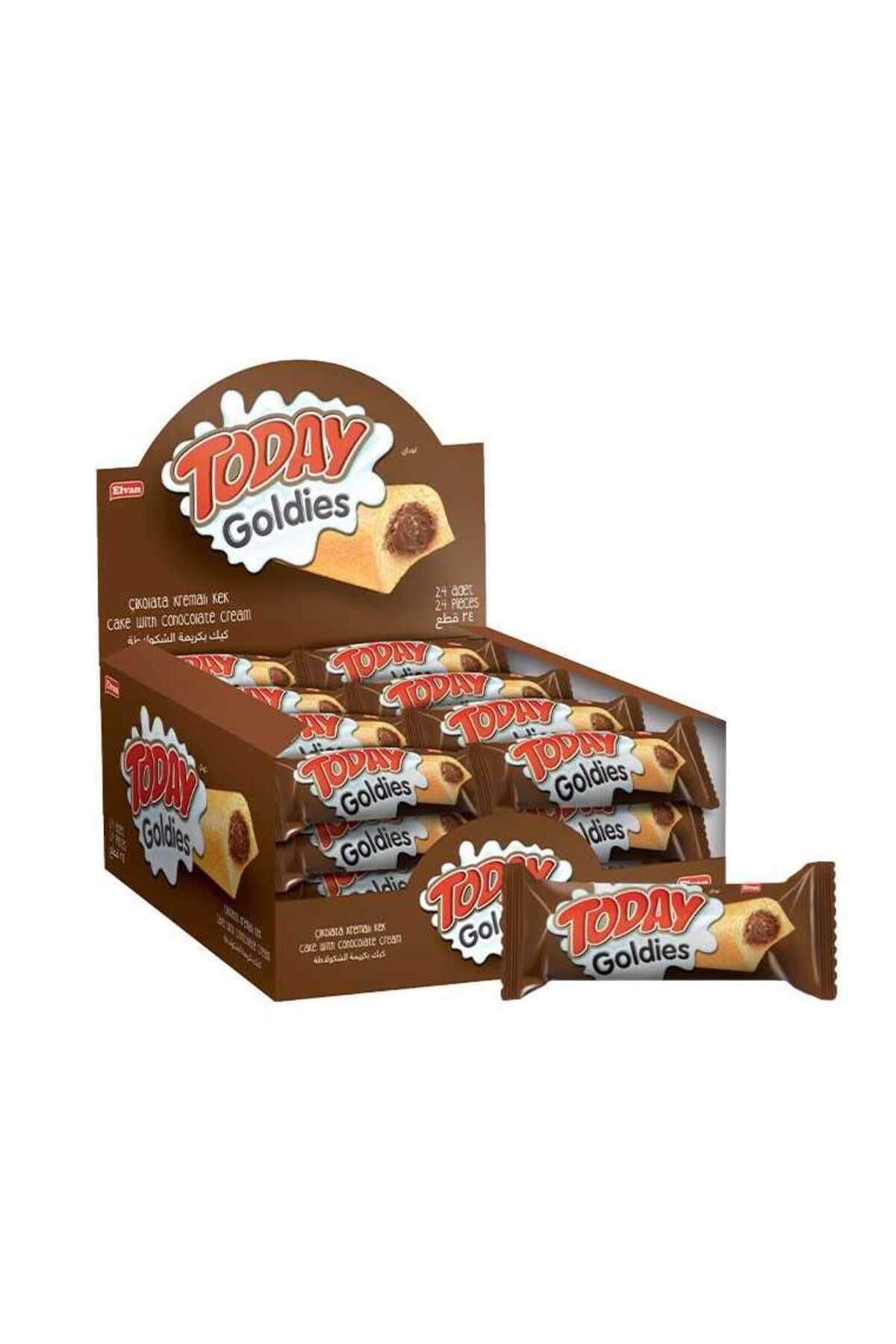 Elvan Today Goldies Prajitura Cu Crema De Ciocolata 35 Gr. 24 Bucăți (1 Cutie) - One Size