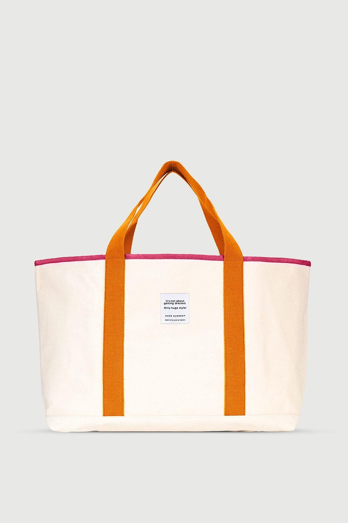 Huge Element Huge Extra Large Linen Bag Orange Pink