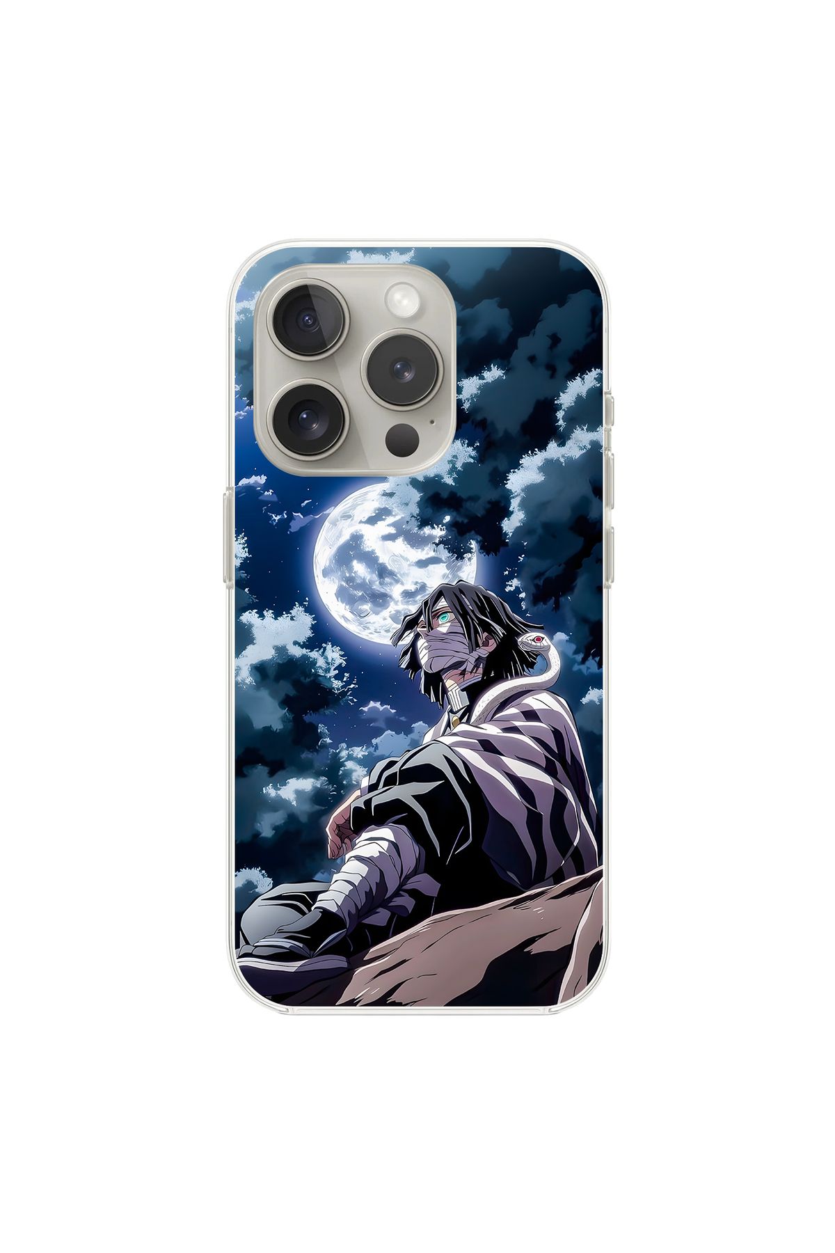 Dali Design iPhone 14 Pro Max Uyumlu Şeffaf Kılıf Demon Slayer 4 Tasarımlı