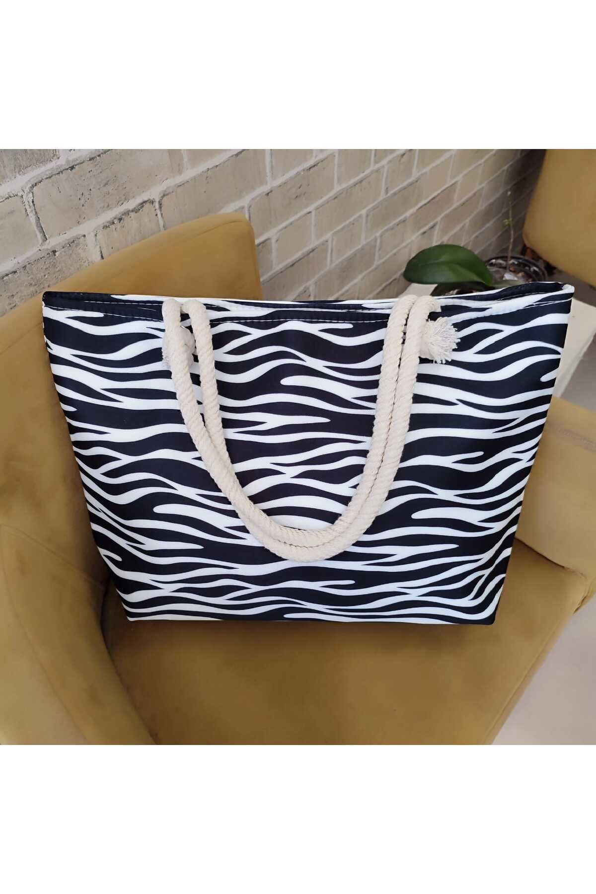 GreandBags Kadın FERMUARLI Plaj Çantası