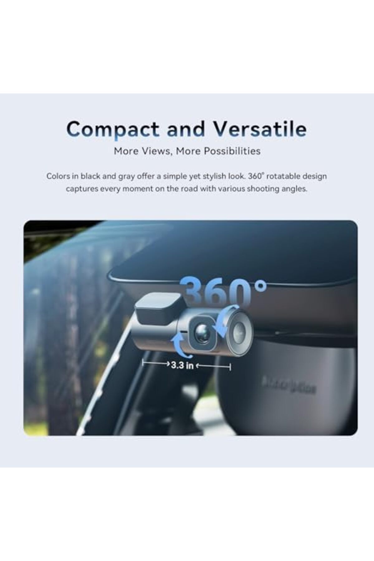 DDPAI-2K Dash Cam for Cars Front, 1440P Dashcam Car Dash Camera 360° Rotatable with Night Vision 6