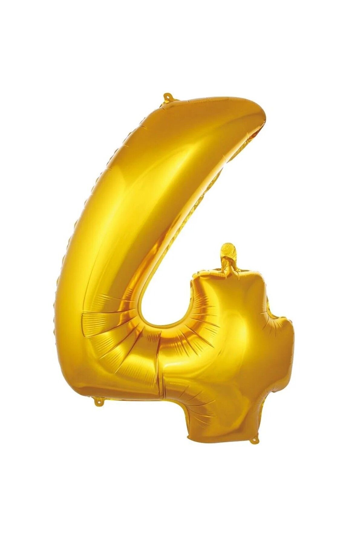 Trend Hediye Sepeti Folyo Balon 4 Rakamı Helyum Balon 76 Cm Gold Renk - 4 Yaş Balon - 4 Rakam Balon