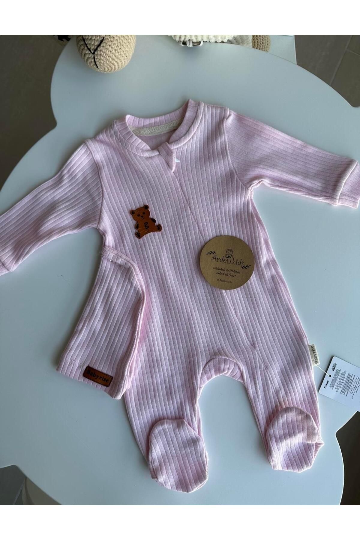 ArdenKids 0-18 Ay Pudra Şapkalı Baby Tulum