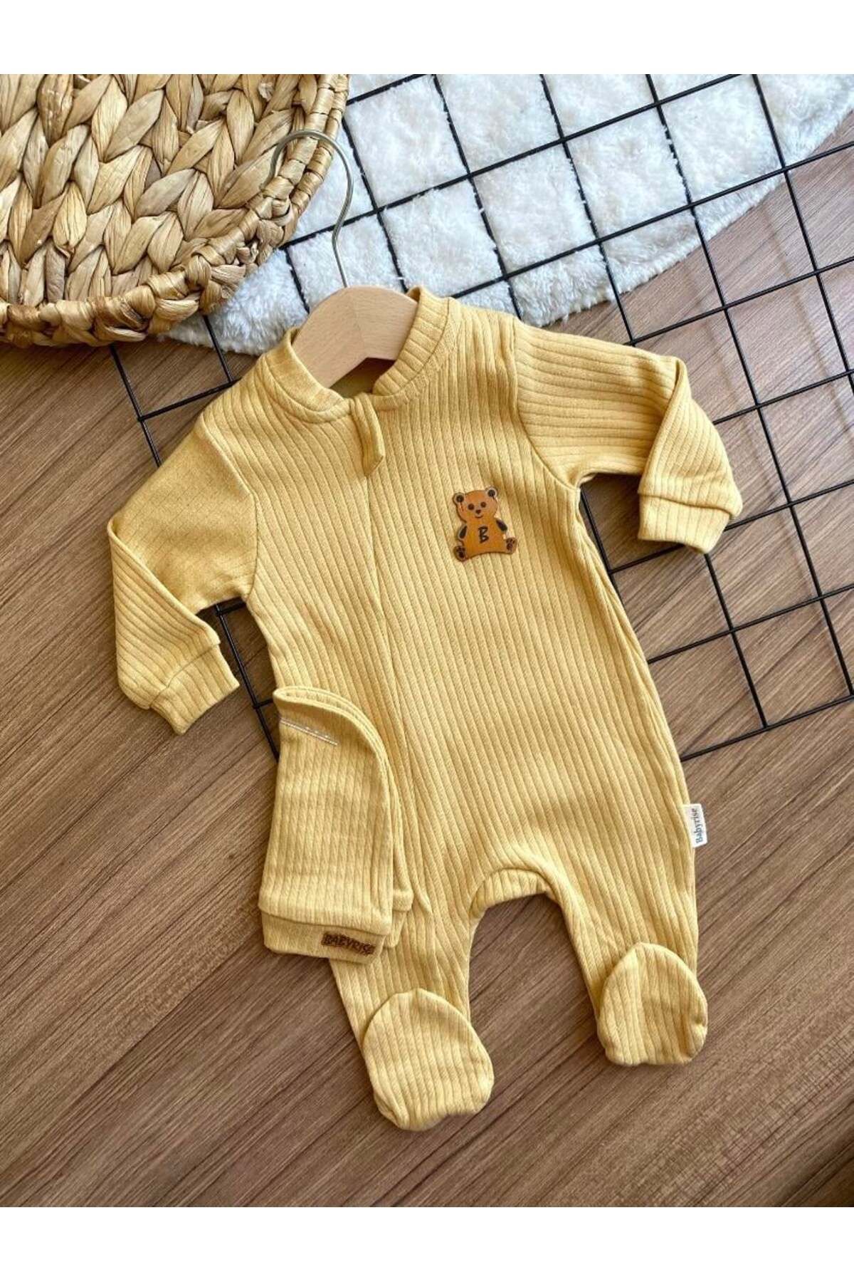 ArdenKids Hardal Şapkalı Bebek Tulum