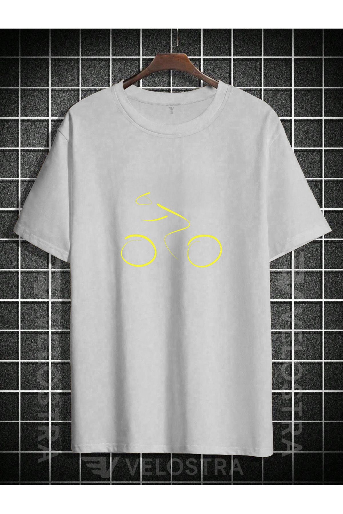 Velostra Unisex Bisiklet Baskılı Oversize T-shirt