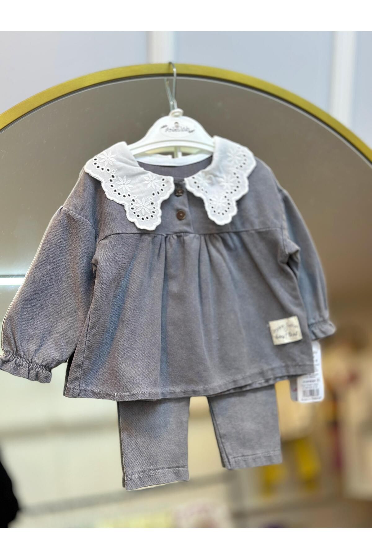 ArdenKids 6-24 Ay Bebe Yaka Taytlı Takım