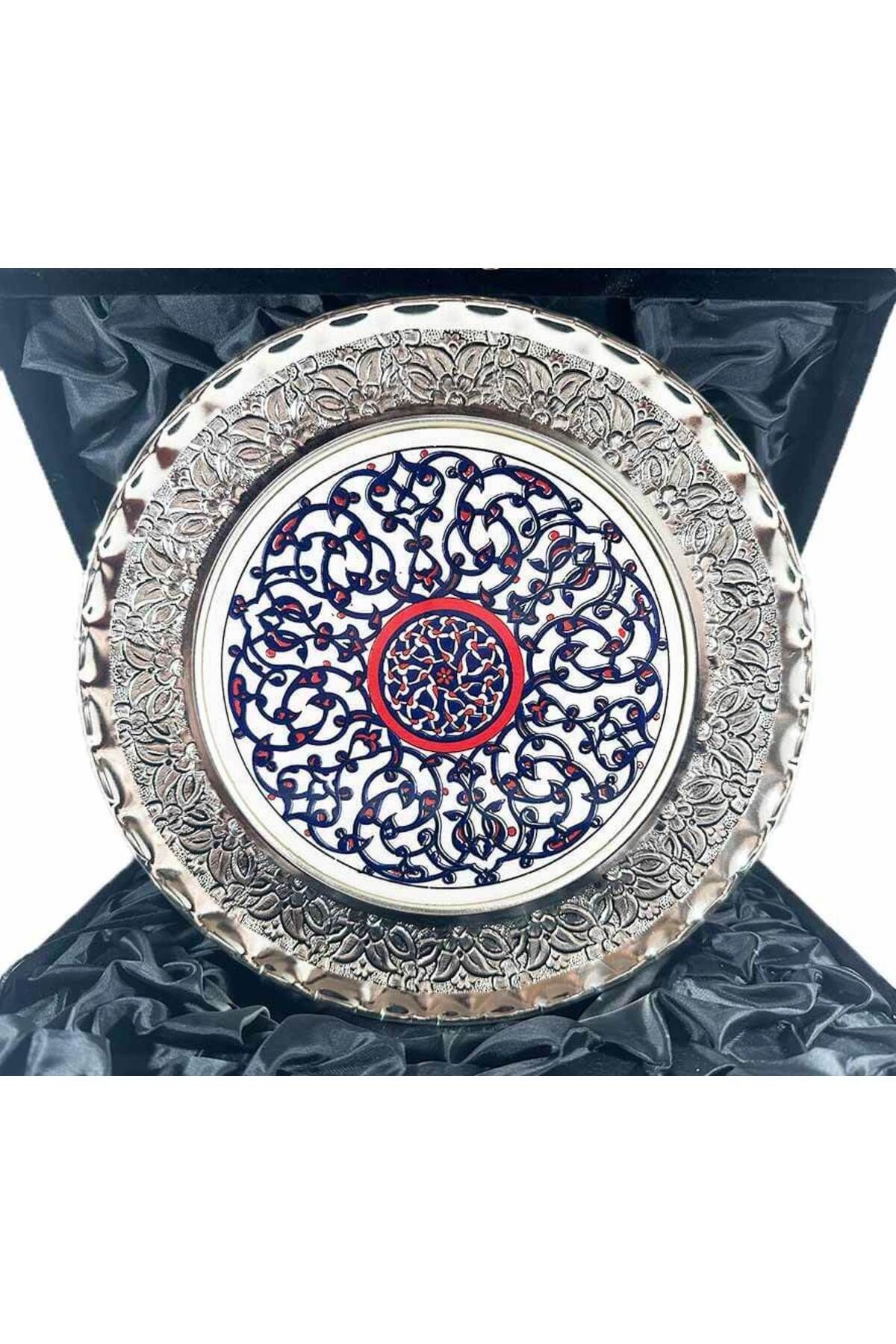 Çini Evi Belediye Başkanına Hediye Gümüş Tabak 25cm