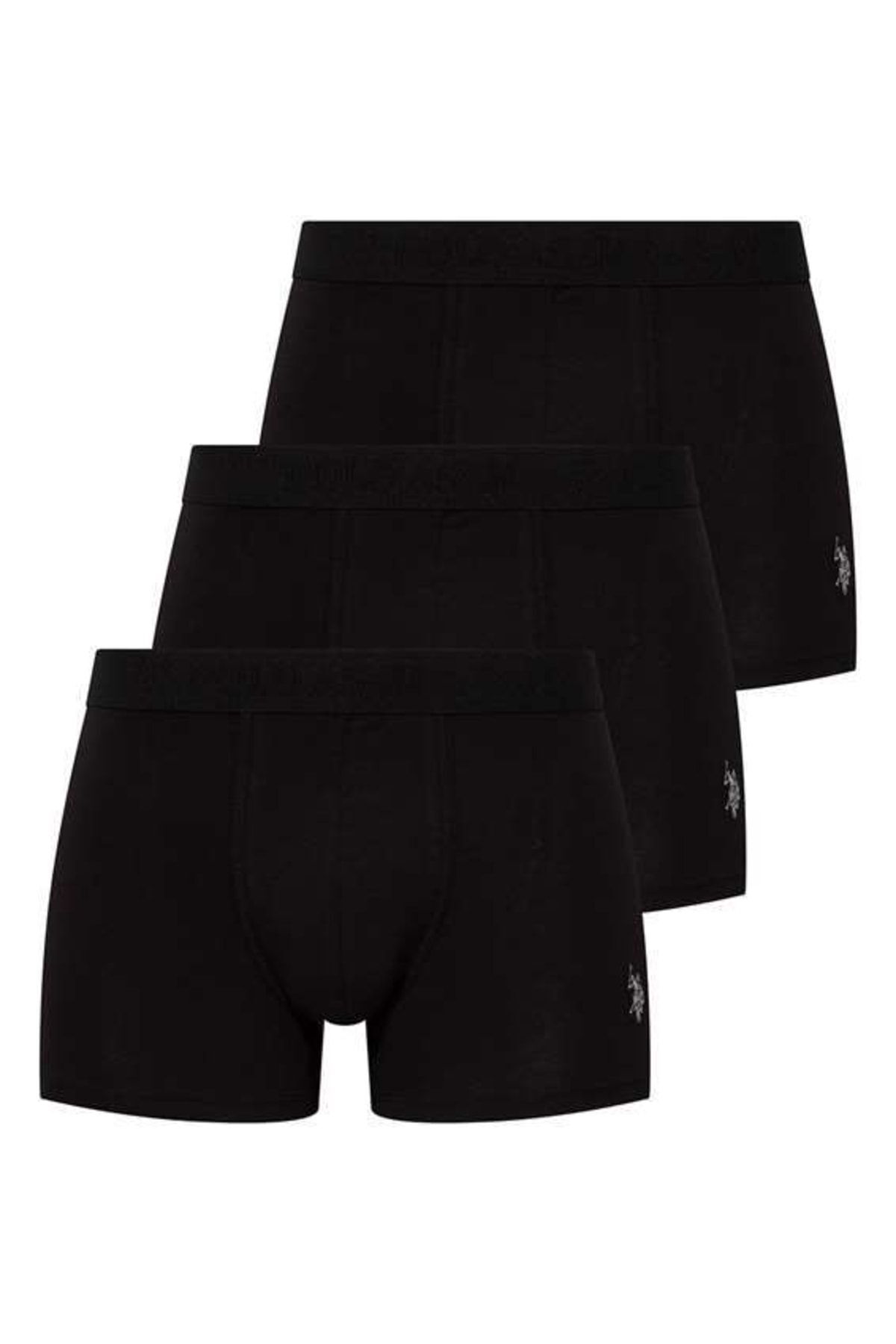 U.S. Polo Assn. 3 Adet Pamuklu ve Likralı Erkek Boxer