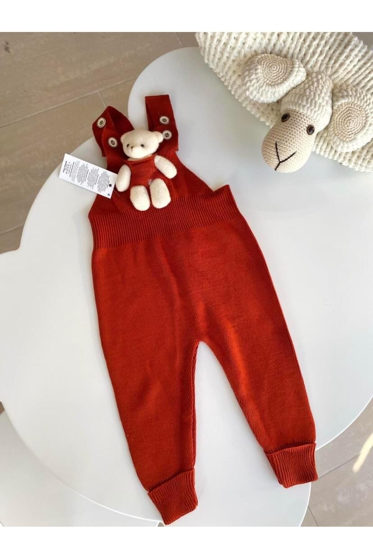 ArdenKids 0-5 Yaş Tarçın Teddy Örme Salopet