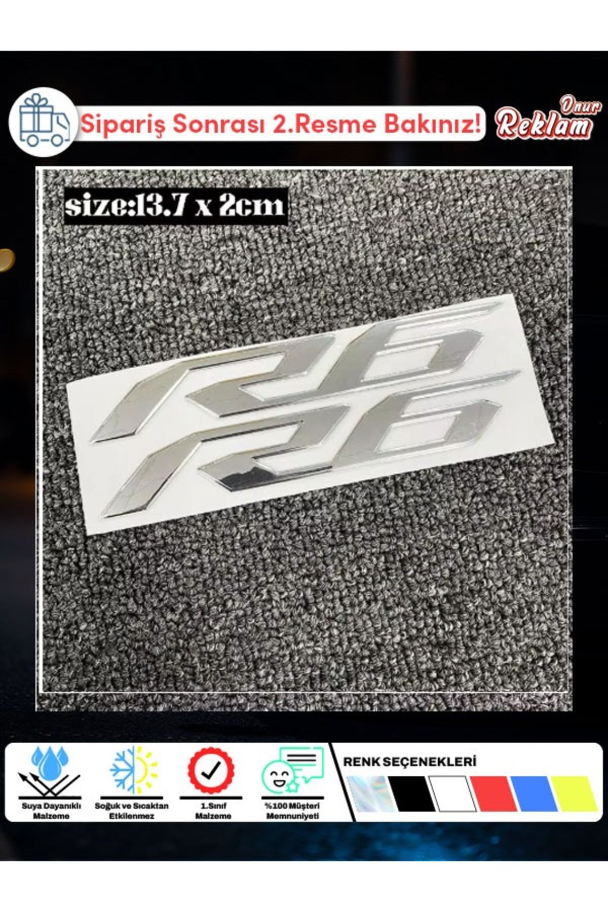 Onur Reklam Yamaha R6 Yazılı Sticker 2’li Set – Suya Dayanıklı Motorsiklet Etiketi