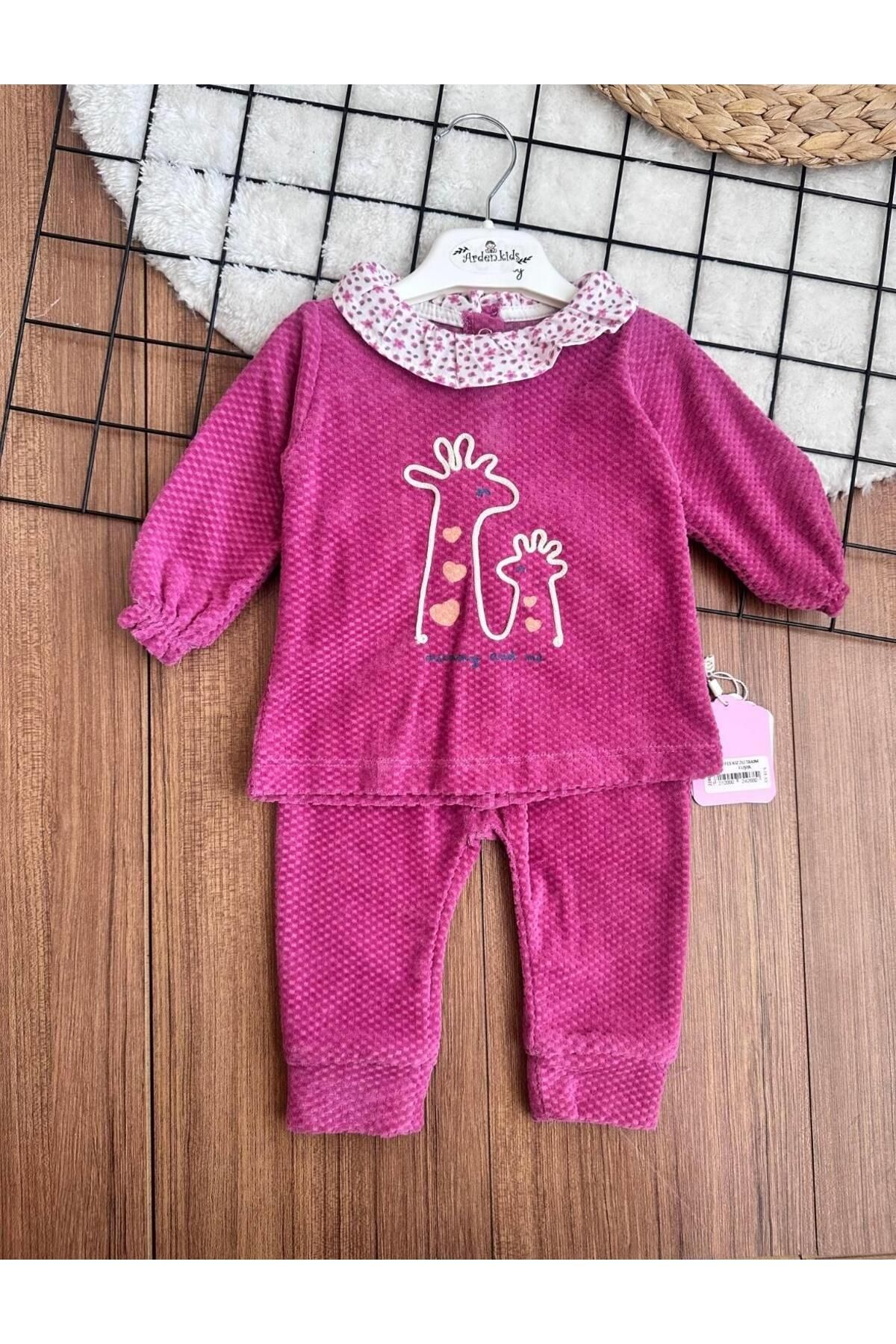 ArdenKids 3-18 Ay Vişne Çürüğü Giraffe Alt Üst Takım