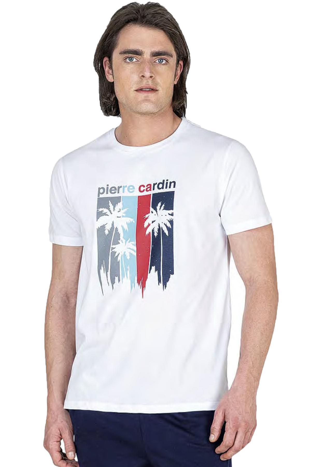 ست پیژامه و لباس خواب مردانه طرح دار فاق نرمال آستین کوتاه | پیر کاردین Pierre Cardin RN-PC2024YAZ3 - تصویر 2