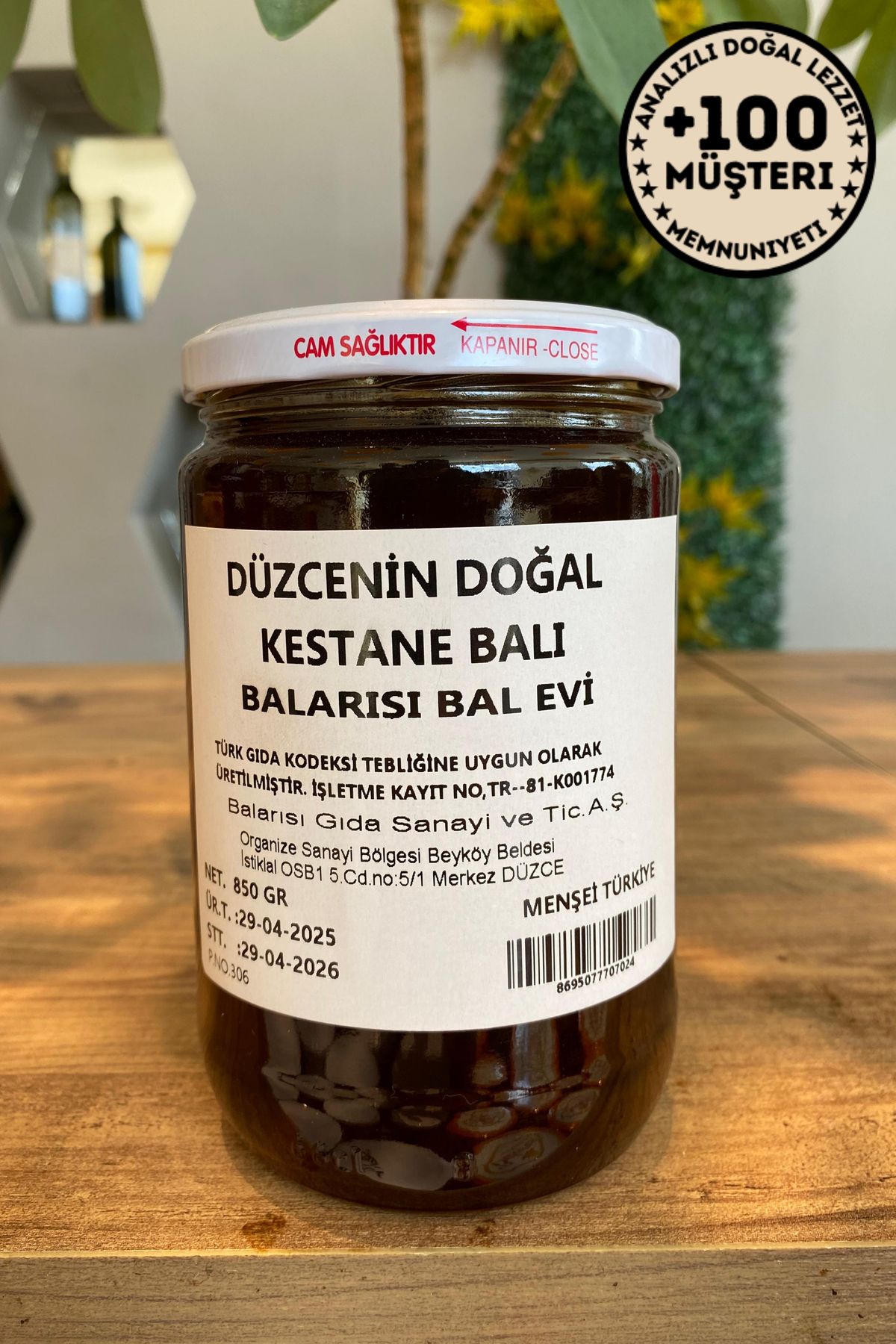BALARISI Düzce Doğal Kestane Balı 850 gr – Katkısız, Glikozsuz | Yöresel Lezzet