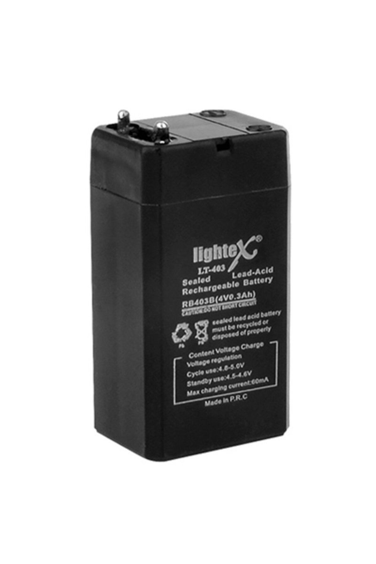 Lightex LT-403 4Volt 0.3Amper Akü 20x26x40mm