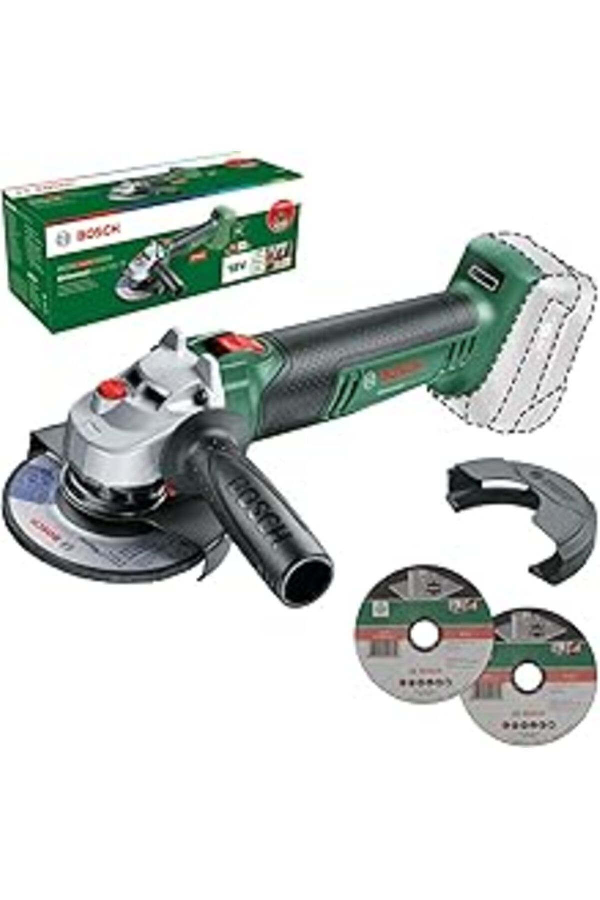 Pazarcan Bosch Home And Garden Universalgrind 18V-75 125 Mm Amazon Versiyon 2 X Kesme Diski, 1X Taşlama Disk